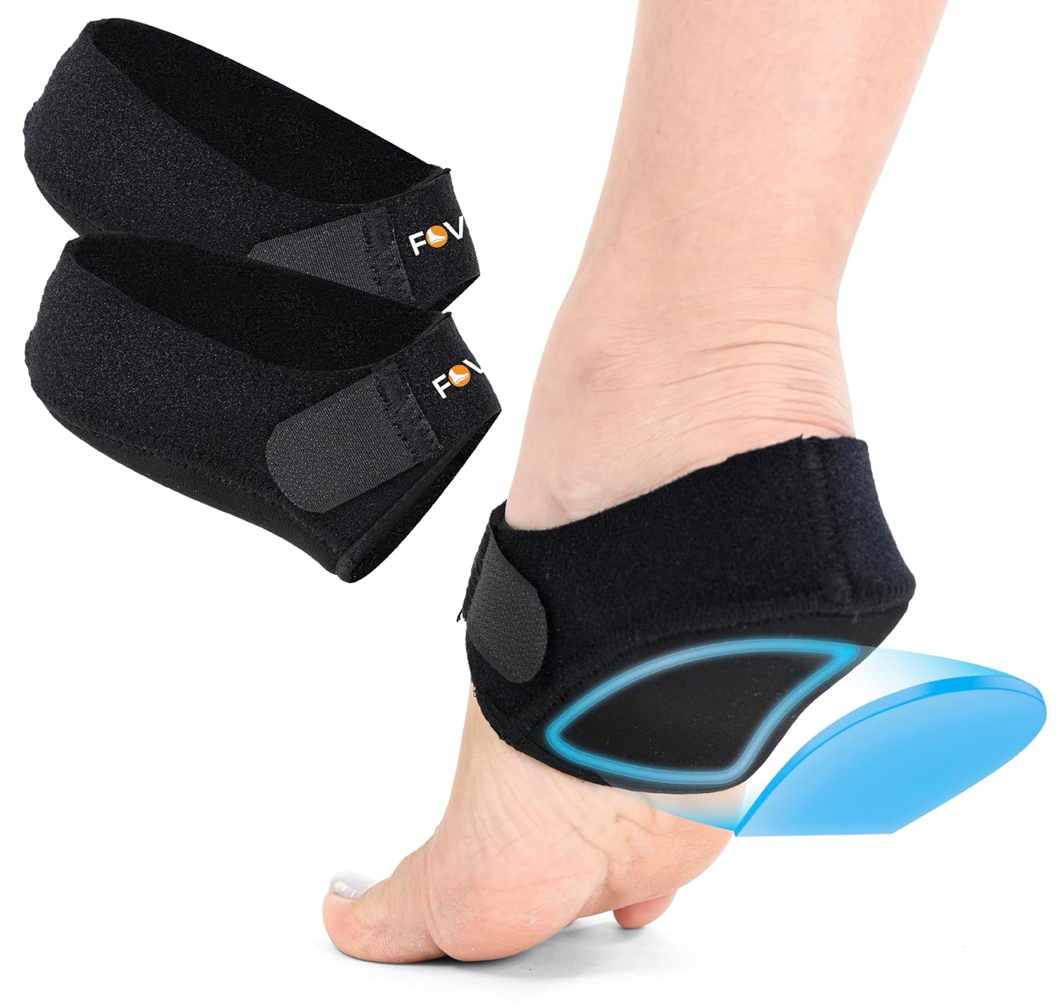 Heel Cup Sleeve with Gel Padding for Plantar Fasciitis Heel Pain