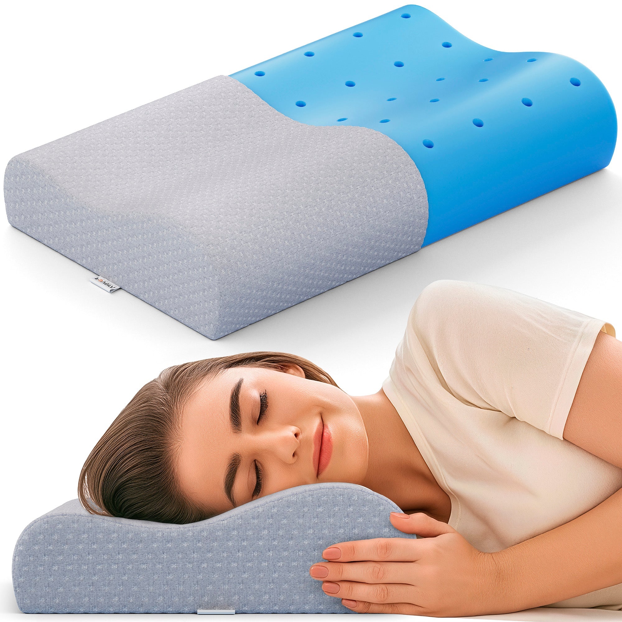 Buy Memory Foam Contoured Cervical Pillow for Neck Pain Relief