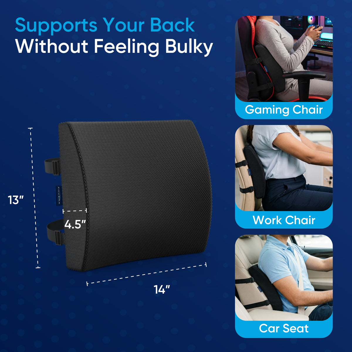 Orthopedic Memory Foam Lumbar Support Cushion for Chair