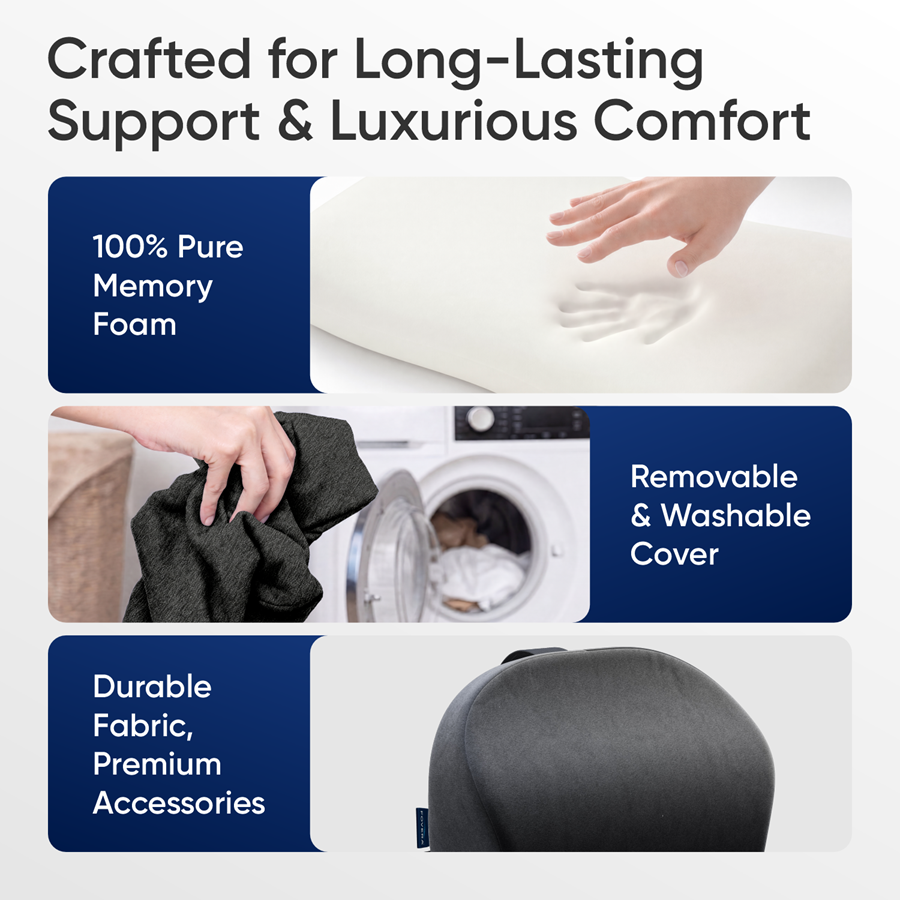 Car Headrest Memory Foam Pillow (Large)