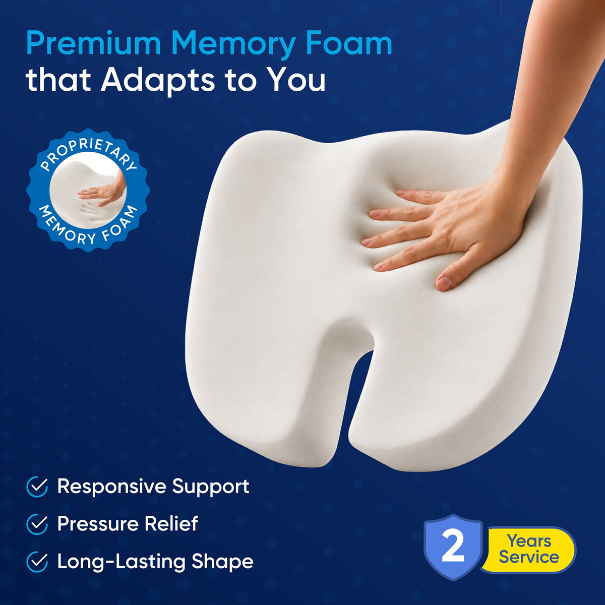 Memory Foam Coccyx Seat Cushion for Tailbone Pain
