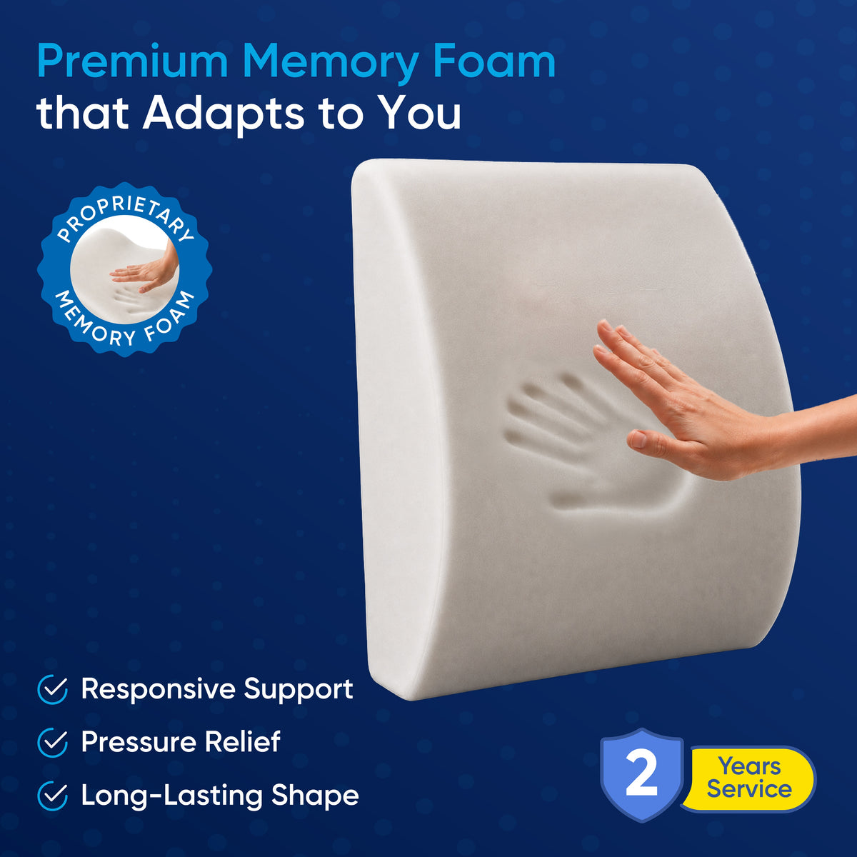 Orthopedic Memory Foam Lumbar Support Cushion for Chair