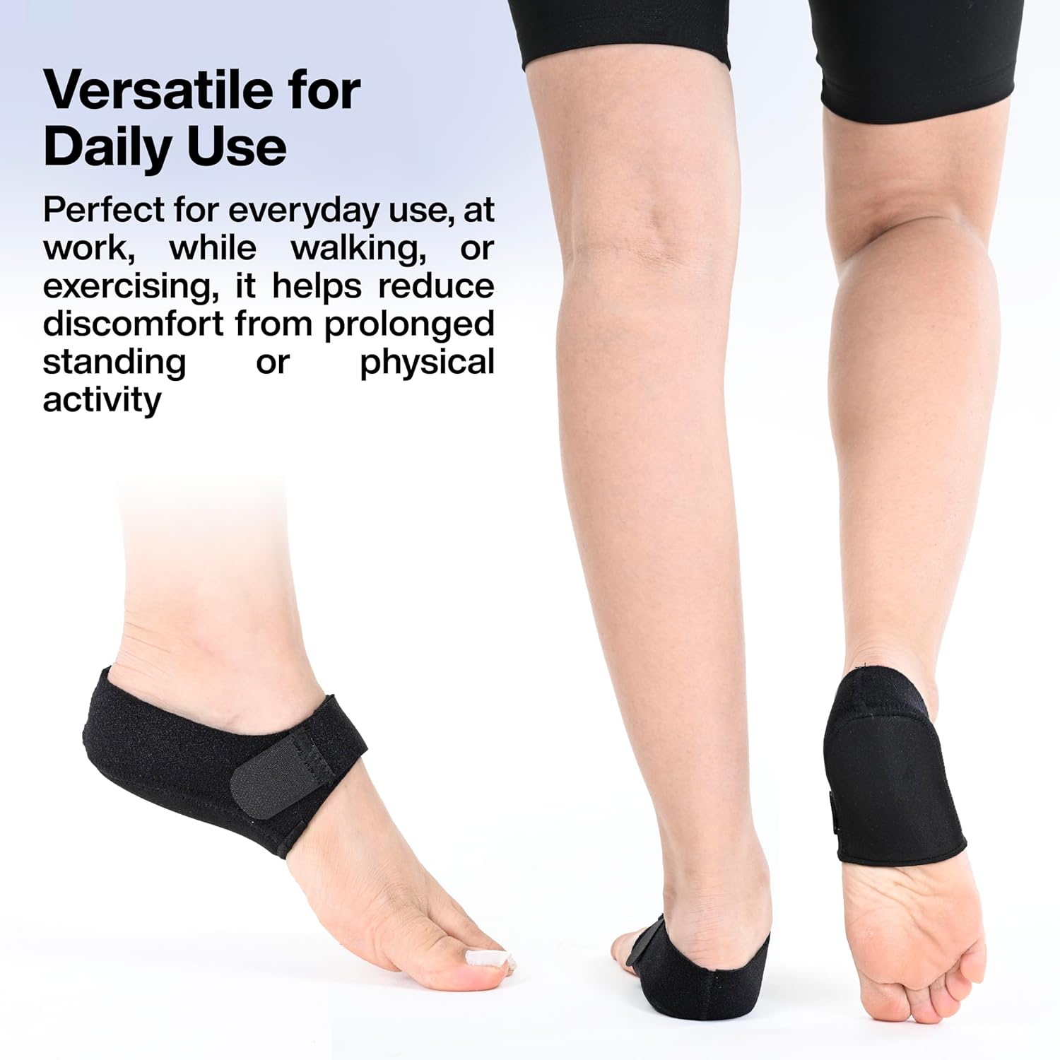 Heel Cup Sleeve with Gel Padding for Plantar Fasciitis & Heel Pain Relief - Breathable Neoprene Fabric, Heel Protector for Men & Women - Shock Absorbing, Non-Slip Design