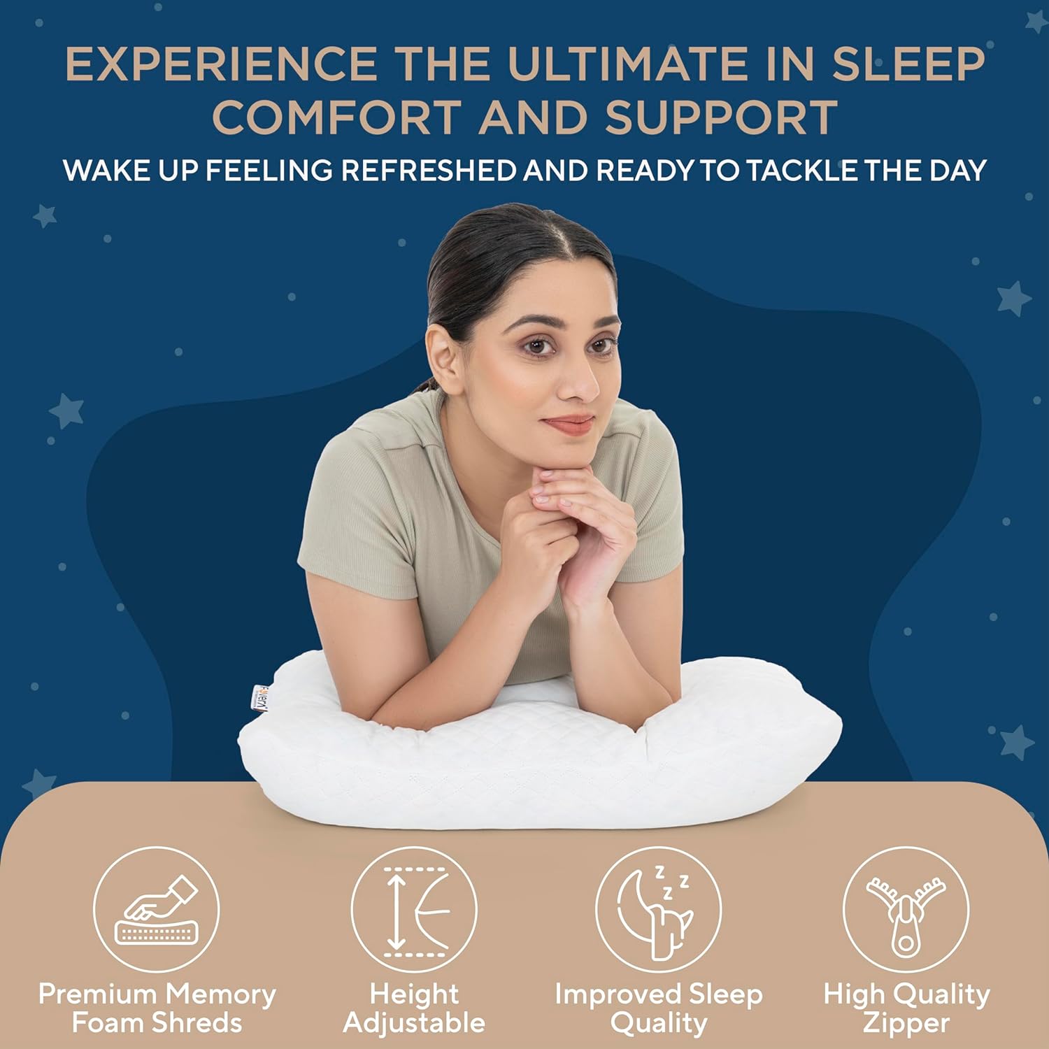 Shredded Memory Foam Customizable Pillow