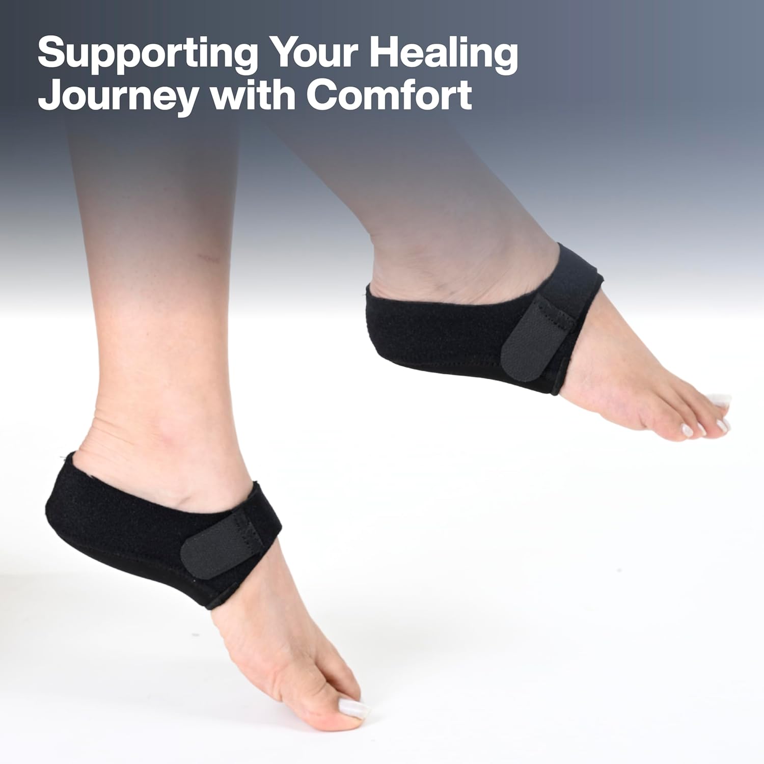 Heel Cup Sleeve with Gel Padding for Plantar Fasciitis & Heel Pain Relief - Breathable Neoprene Fabric, Heel Protector for Men & Women - Shock Absorbing, Non-Slip Design