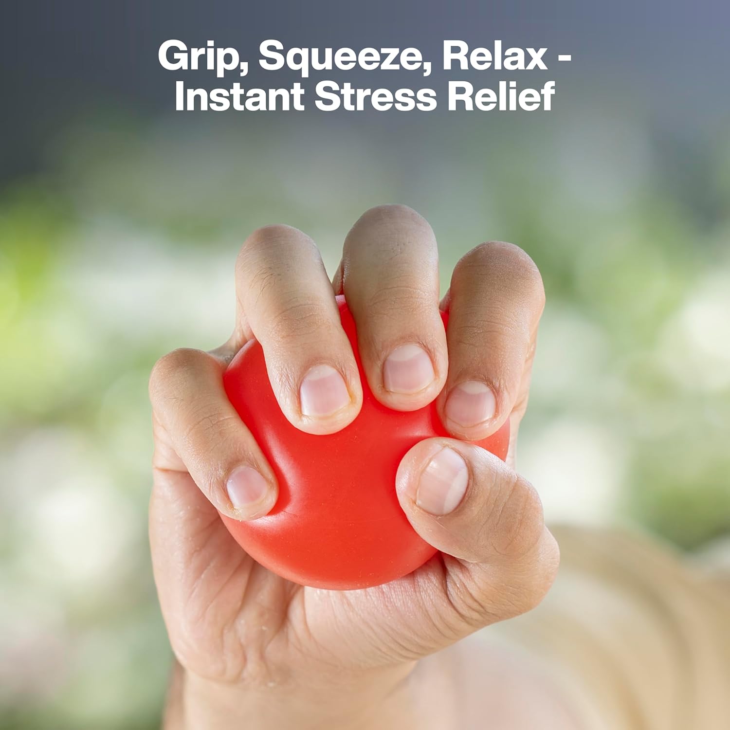 Stress Relief Ball for Hand Therapy, Exercise, Arthritis, Finger, Wrist, Carpal Tunnel, Pain Relief, Grip Exerciser Strengthening (Pack of 1)