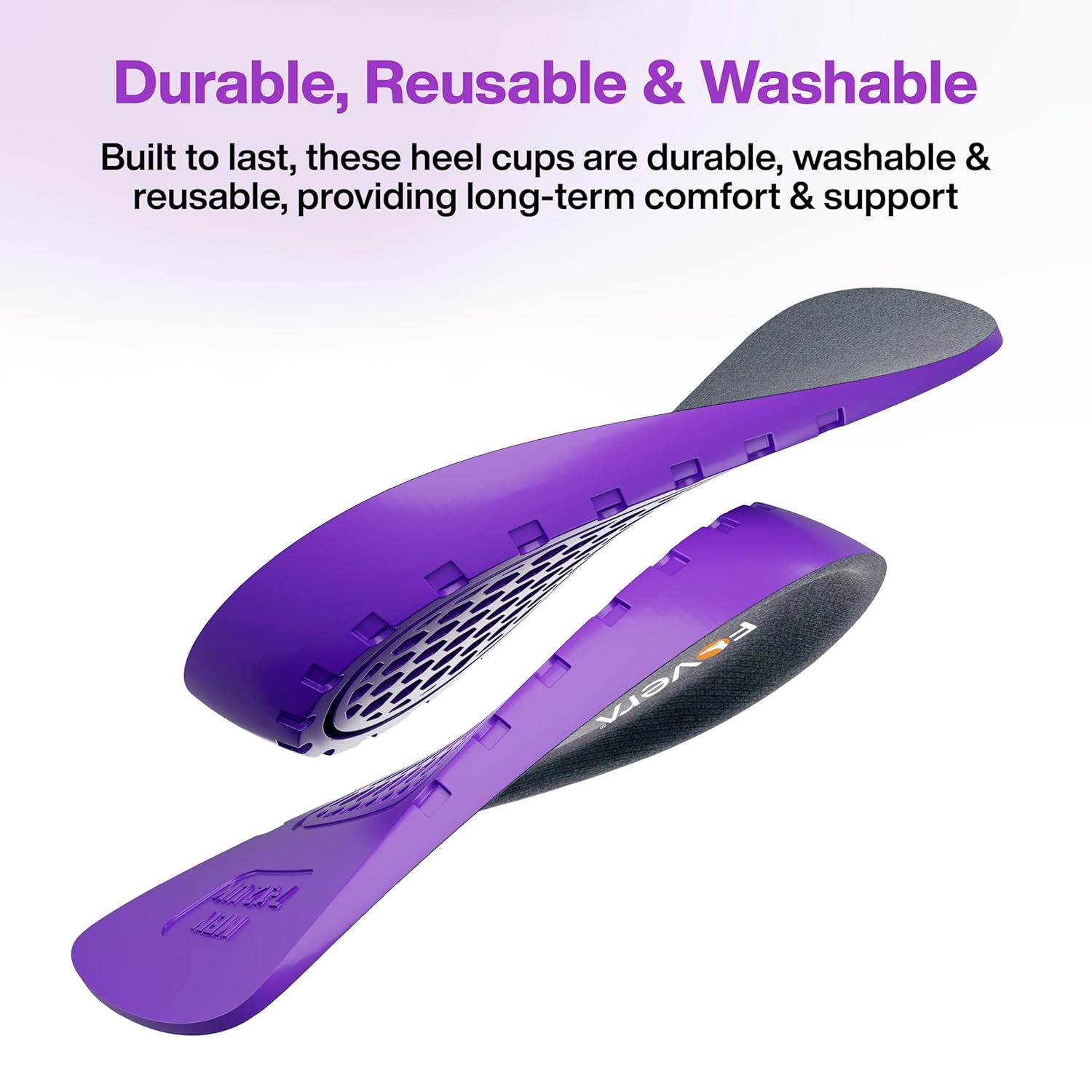 Pain Relief, Massaging Gel Heel Cups for All Day Cushioning & Comfort, Slim Design for Shock Absorption, Heel Spur & Plantar Fasciitis