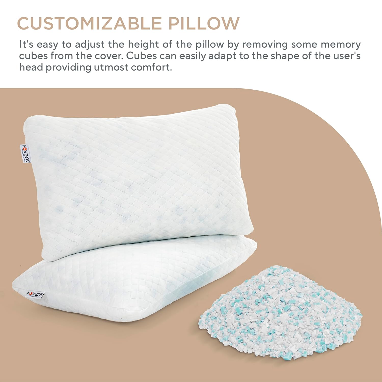 Shredded Memory Foam Customizable Pillow