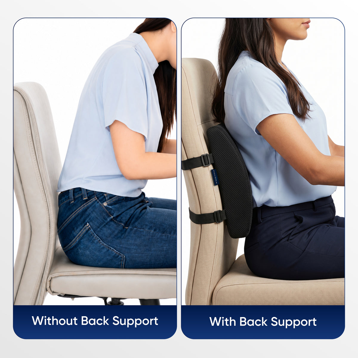 Orthopedic Memory Foam Lumbar Support Cushion for Chair