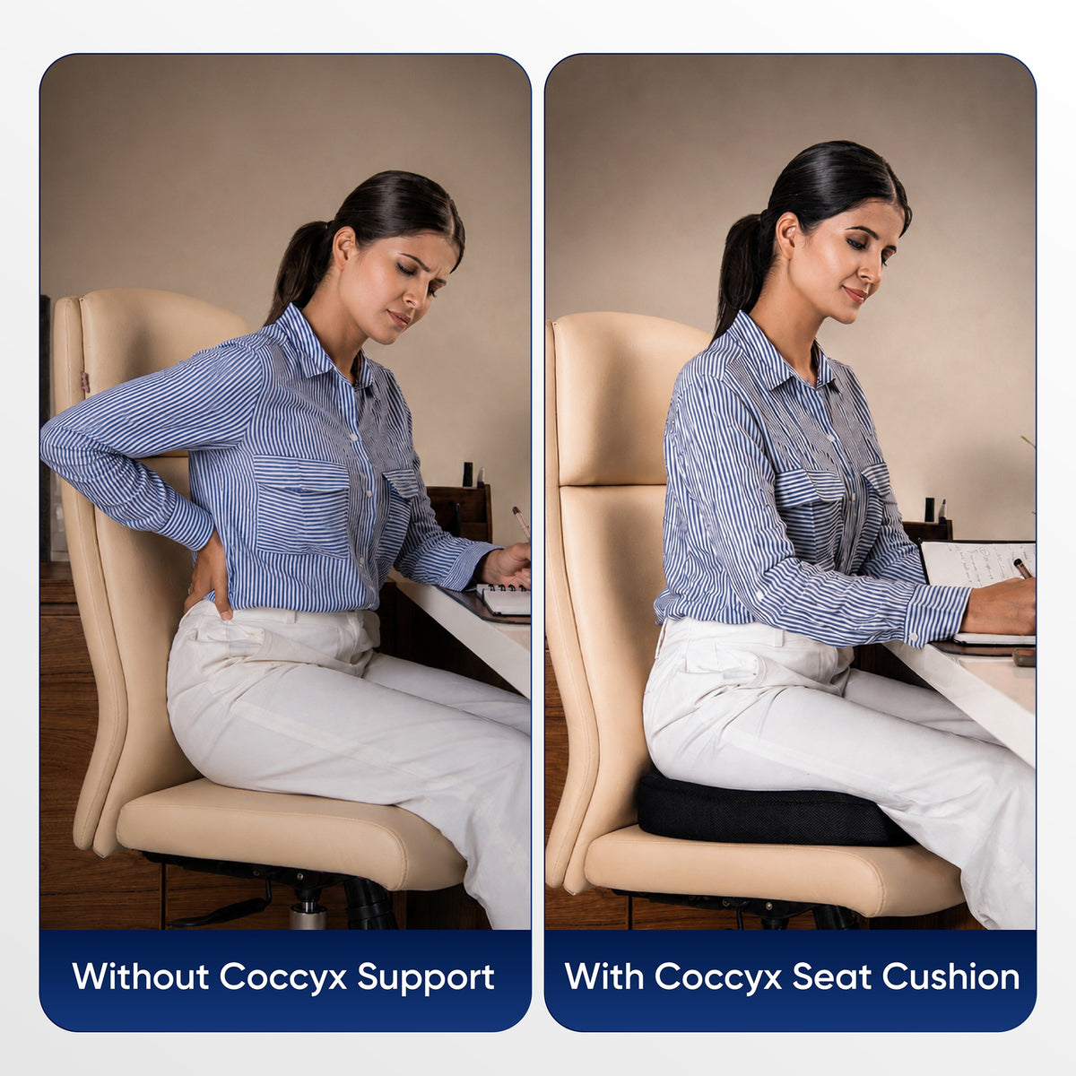 Memory Foam Coccyx Seat Cushion for Tailbone Pain