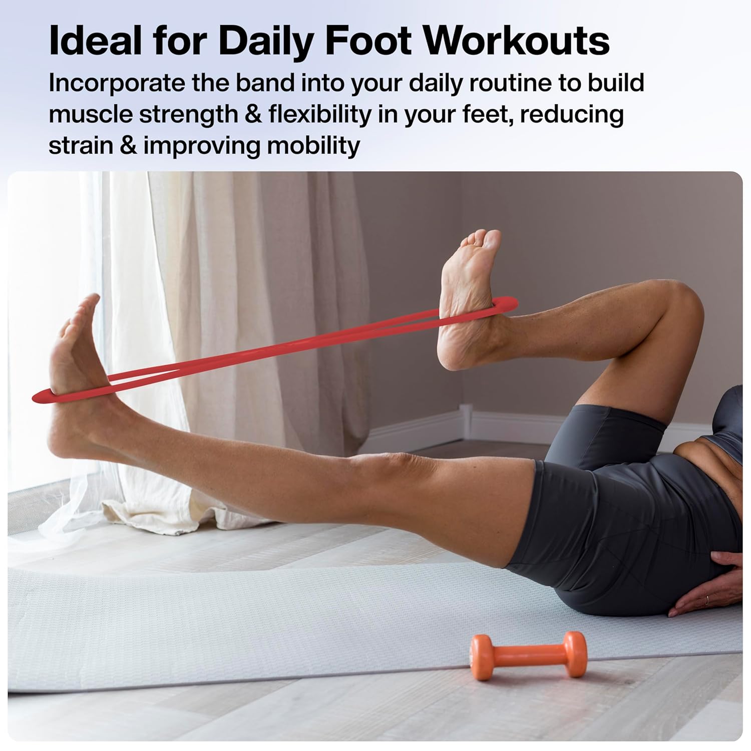 Resistance Band, Gel Resistance Loop for Flat Foot & Arch Development Exercise, Chest Expander Fitness Exercise - for Arm, Shoulder, Leg, Feet and Joints Exercise (Pack of 1)