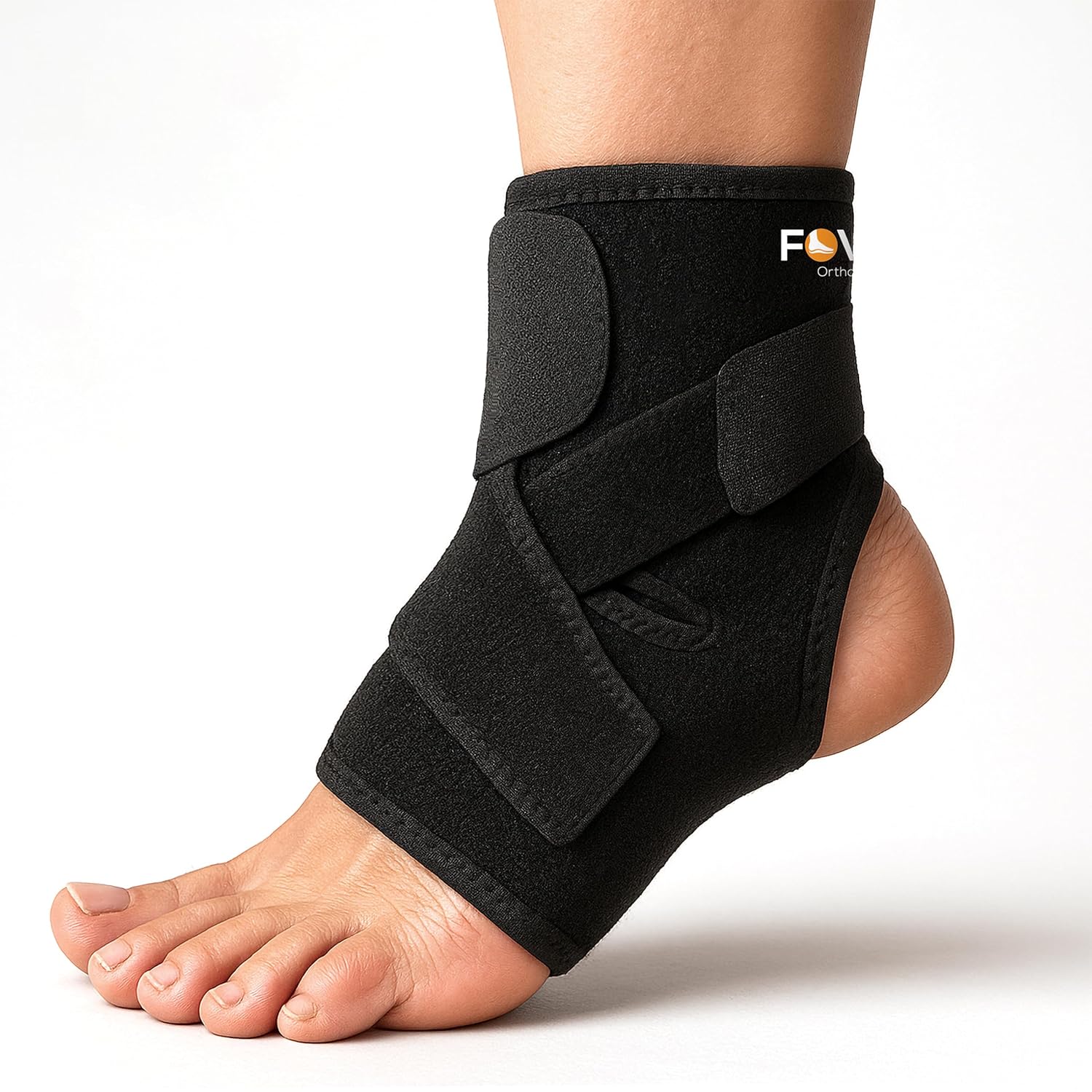 FOVERA Ankle Support Compression Brace for Injuries, Ankle Protection (1 Pc)