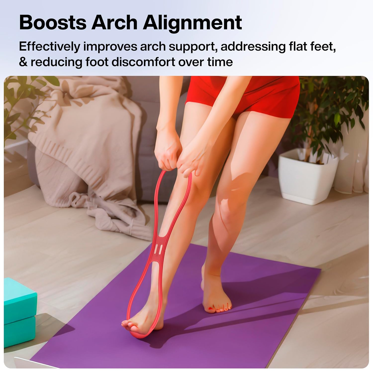 Resistance Band, Gel Resistance Loop for Flat Foot & Arch Development Exercise, Chest Expander Fitness Exercise - for Arm, Shoulder, Leg, Feet and Joints Exercise (Pack of 1)