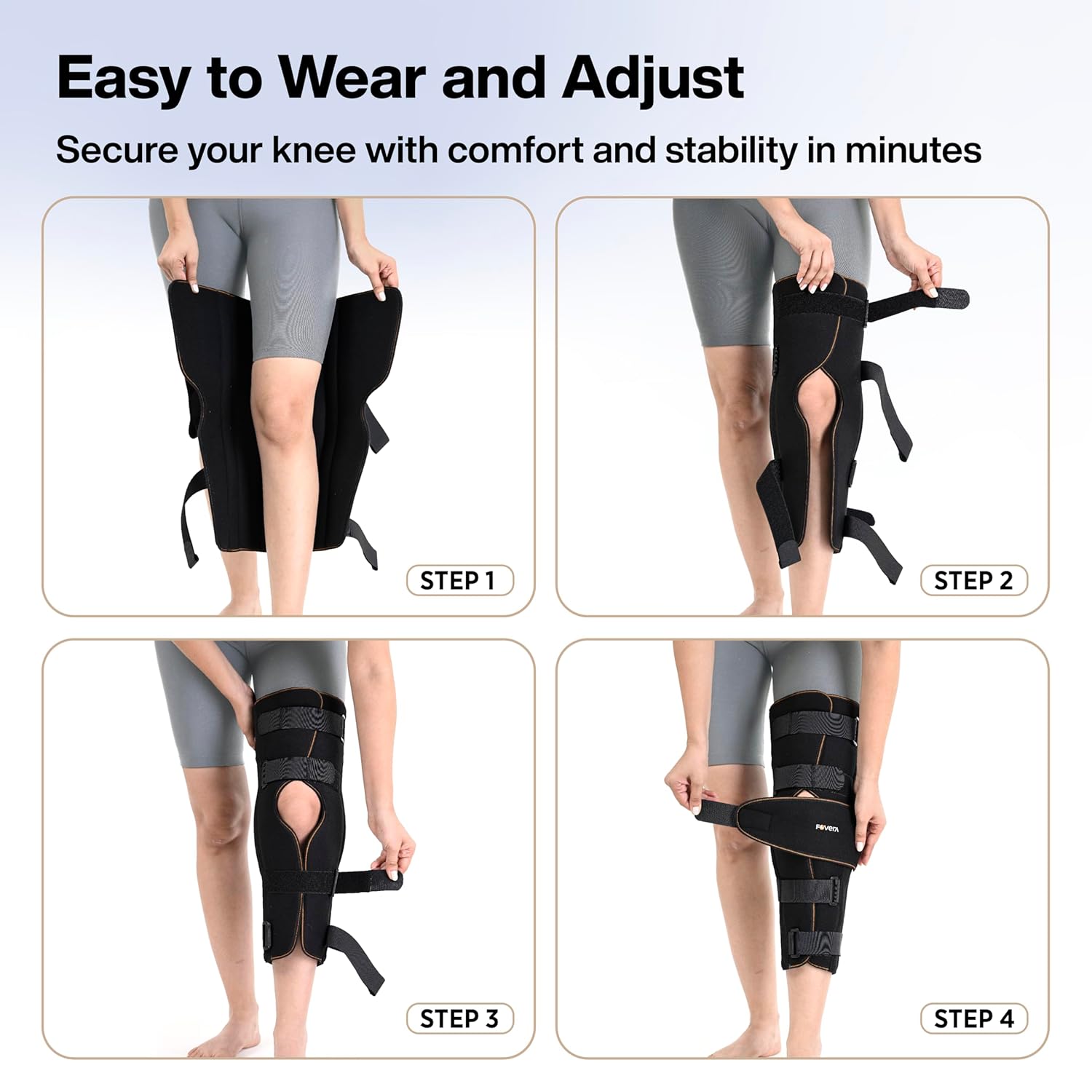 Knee Immobilizer Brace for Knee Support – Stabilizer Splint for Dislocation, Ligament Tear, & Injury Recovery