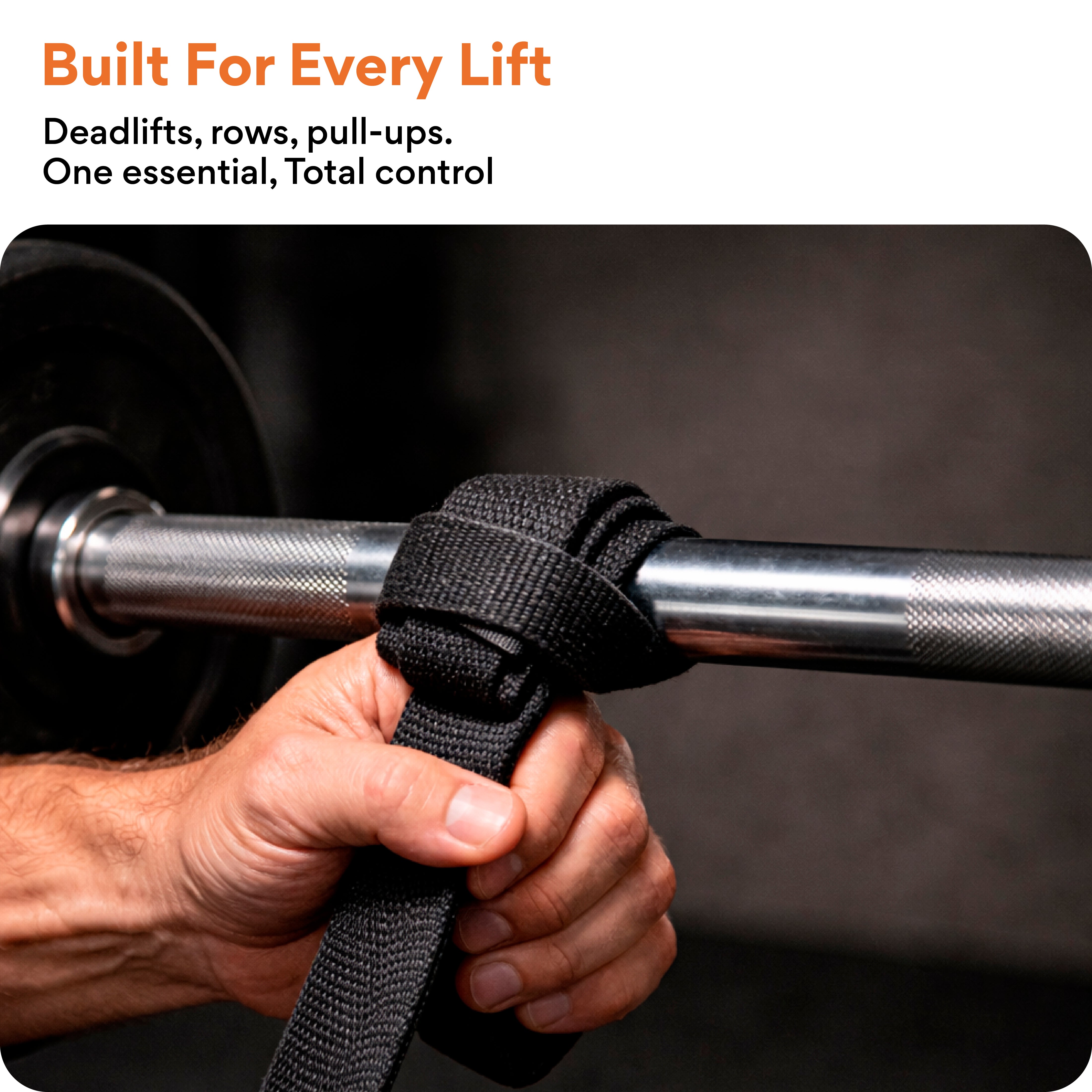 FOVERA Weight Lifting Straps | Anti-Slip Hand Grip Enhancer for Deadlifts, Rows & Pull Ups