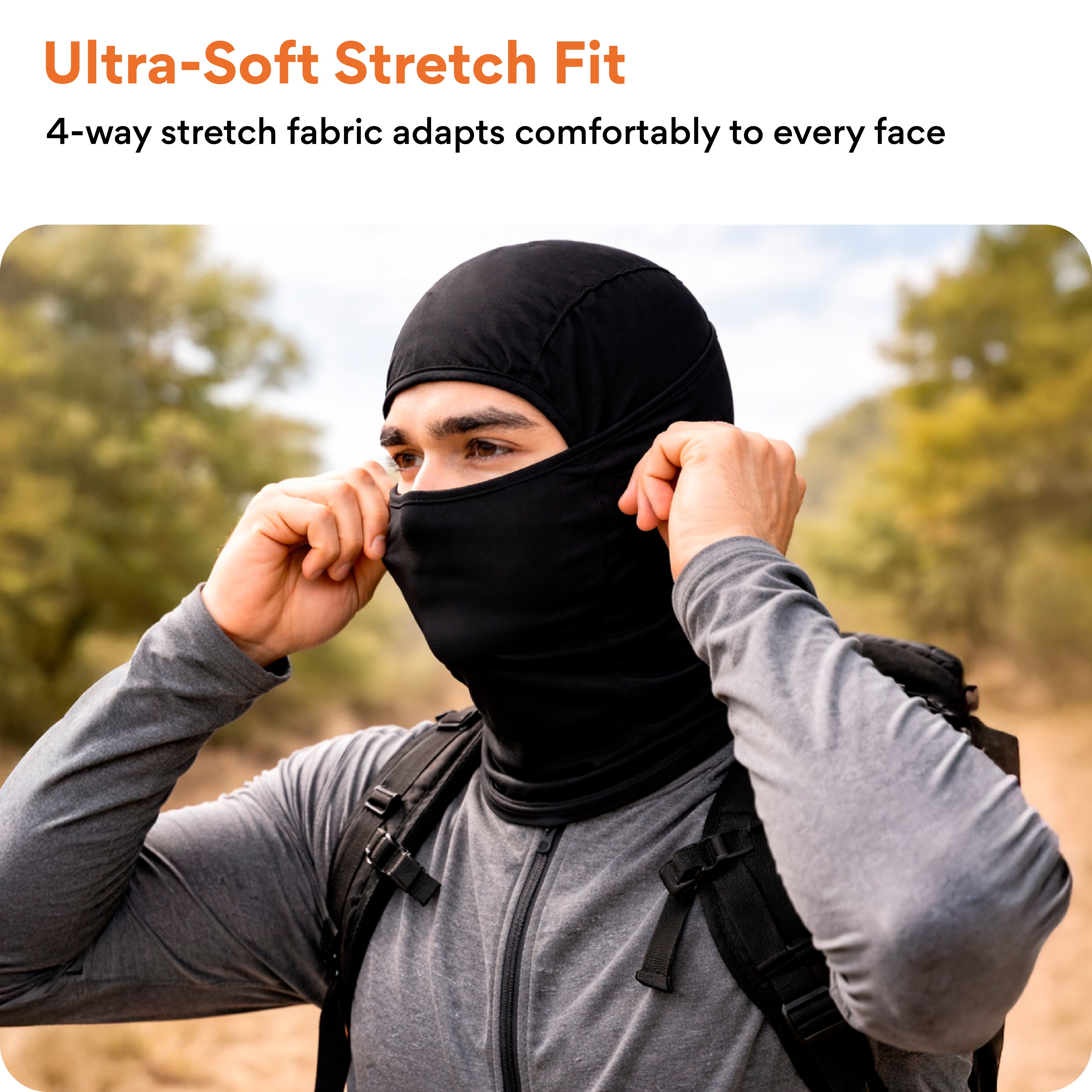 FOVERA Full Face Helmet Mask for Bikers – UV Protection Balaclava for Men & Women