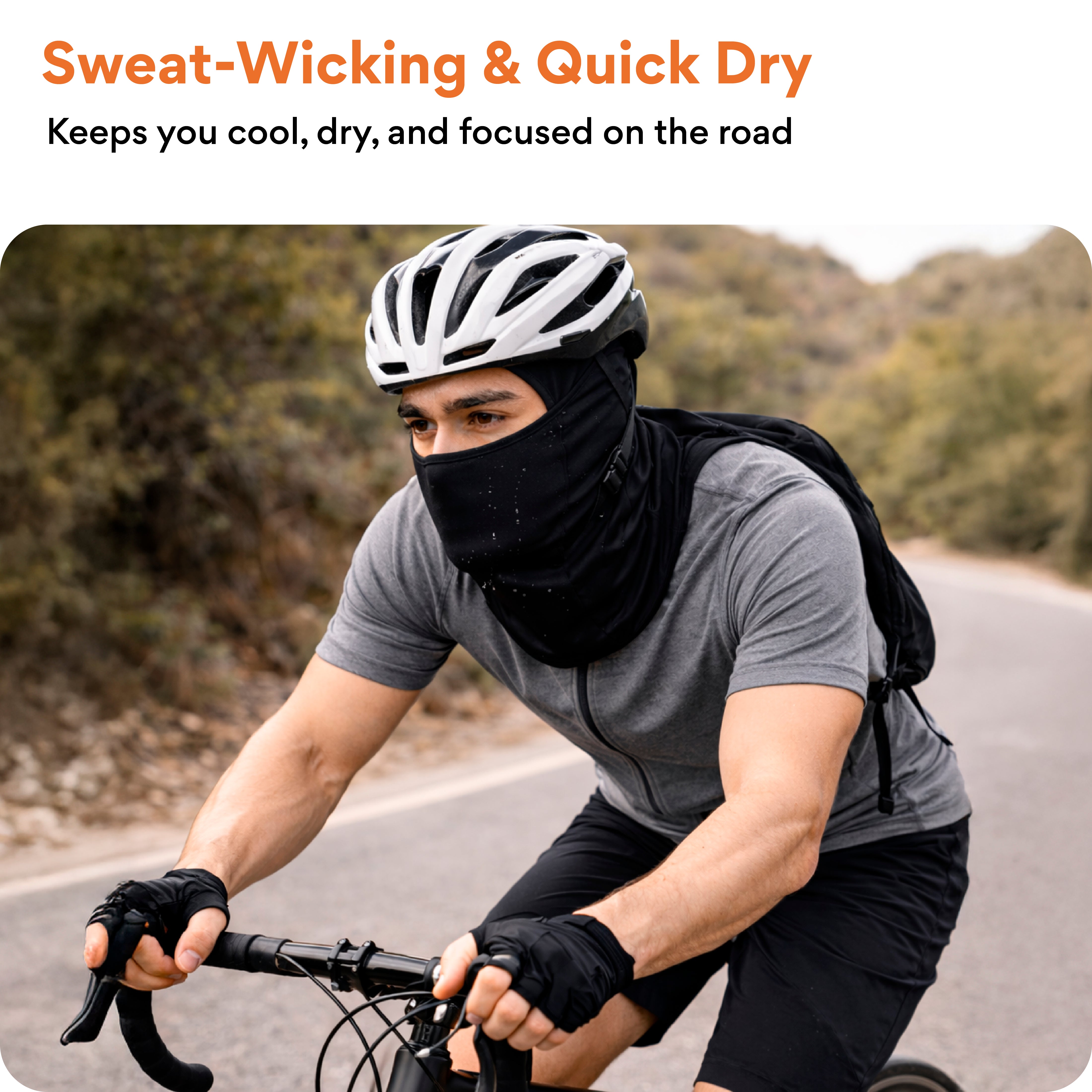 FOVERA Full Face Helmet Mask for Bikers – UV Protection Balaclava for Men & Women