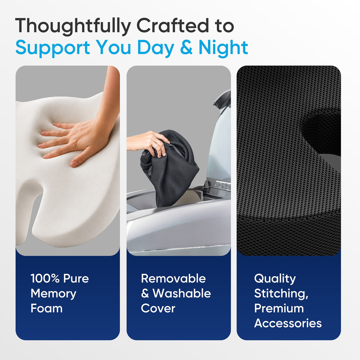 Memory Foam Coccyx Seat Cushion for Tailbone Pain