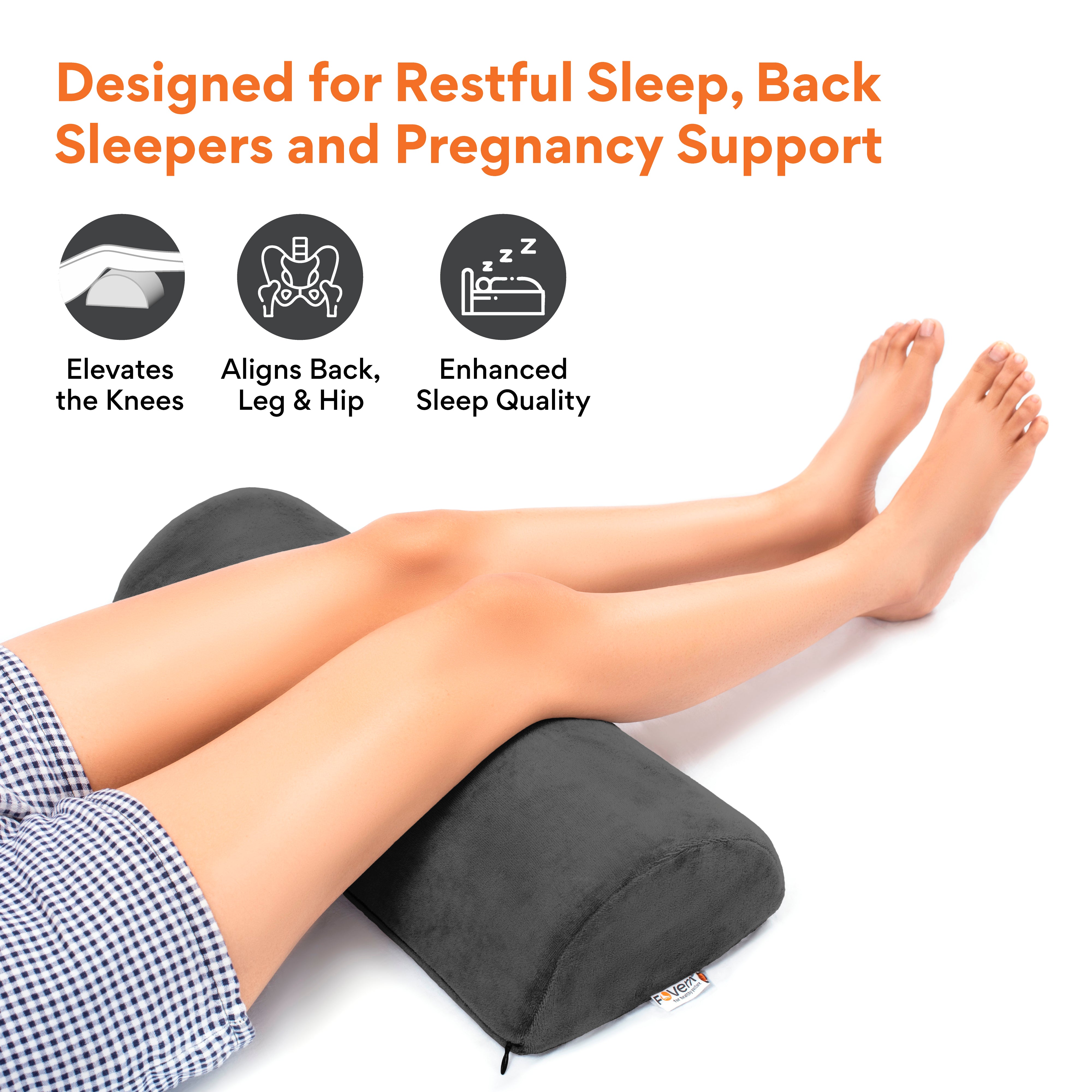 Half Moon Pillow with Memory Foam Top