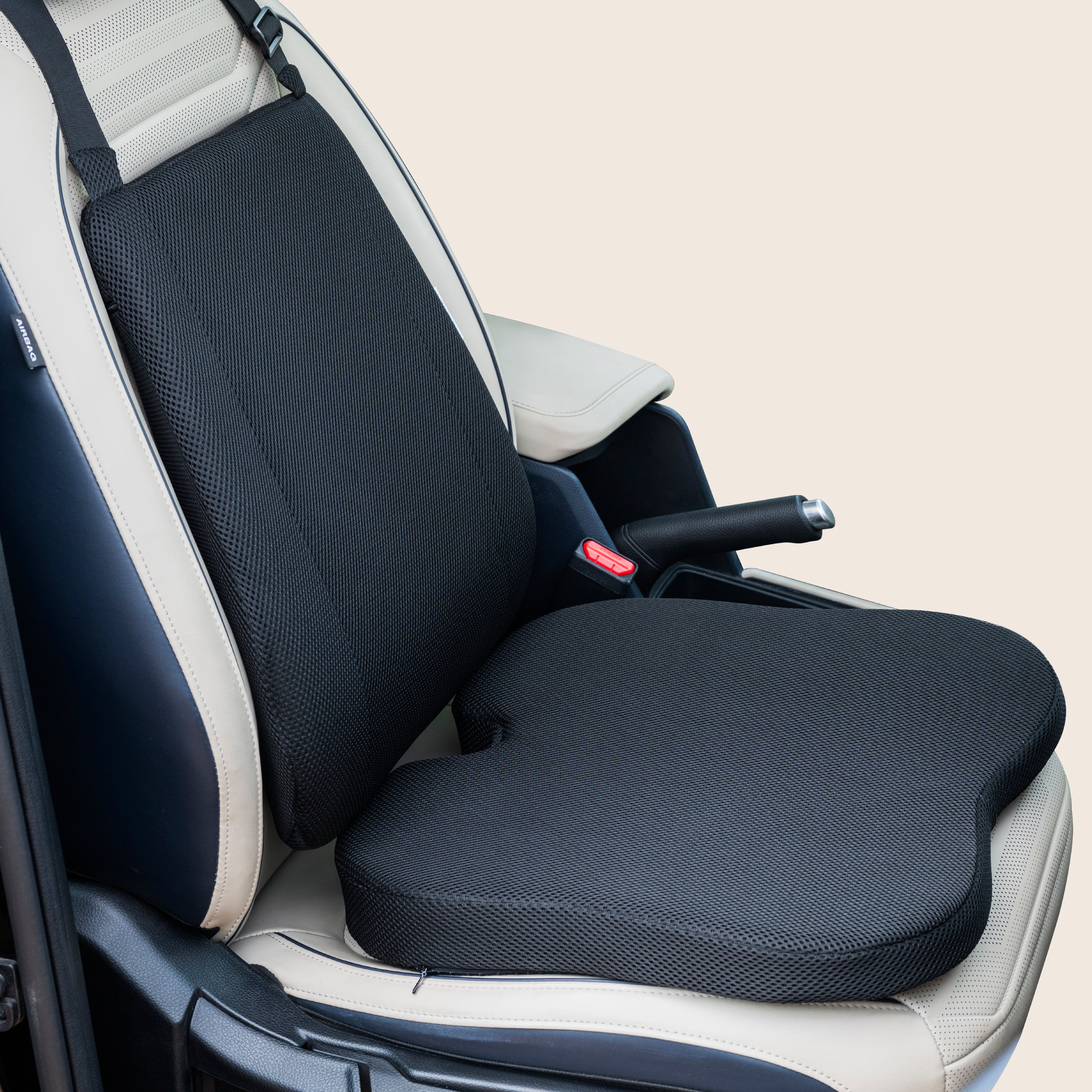 Cool Gel Memory Foam Car Back & Seat Cushion Combo for Long Drive & Daily Commute