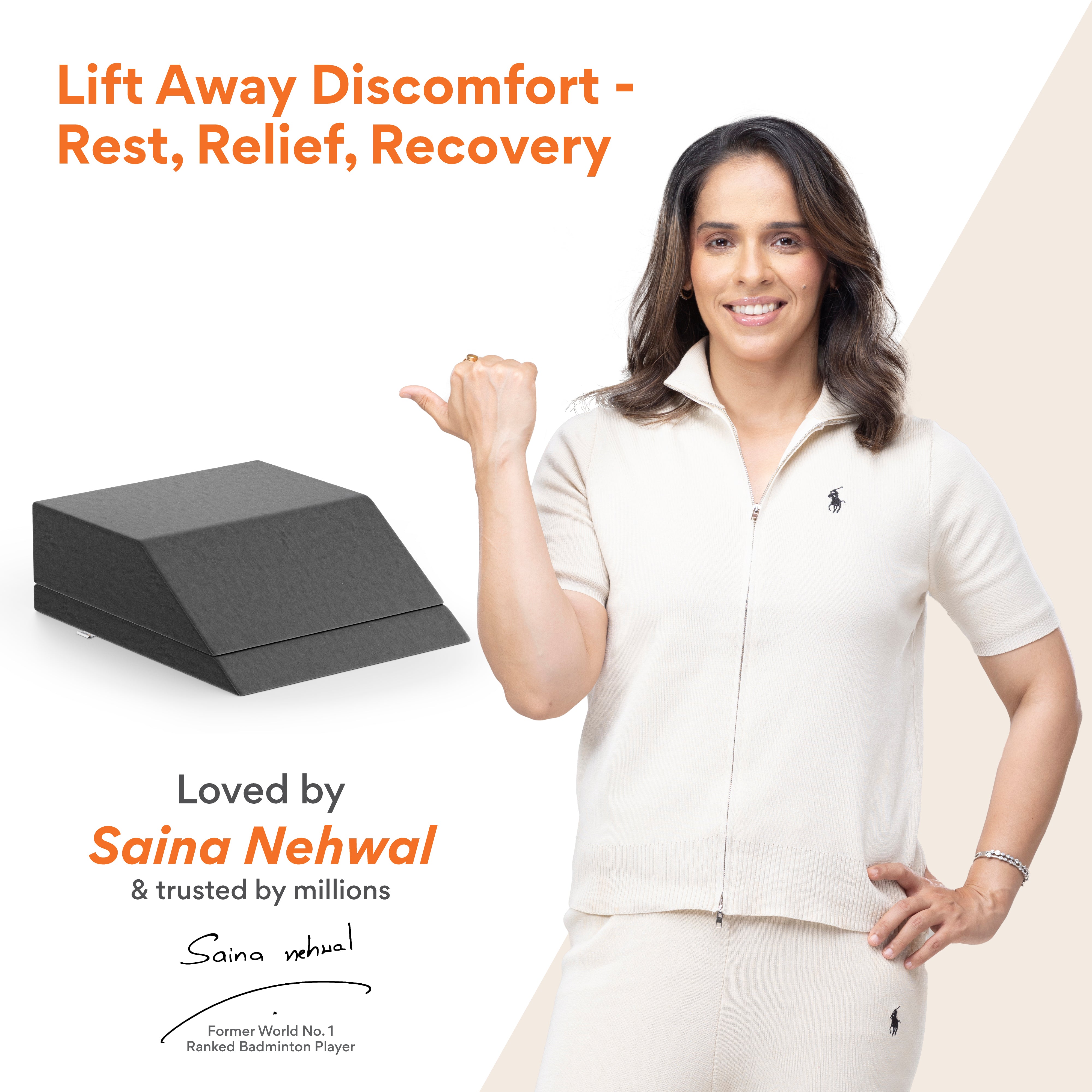 Adjustable Leg Elevator Pillow for Leg, Hip & Knee Pain Relief