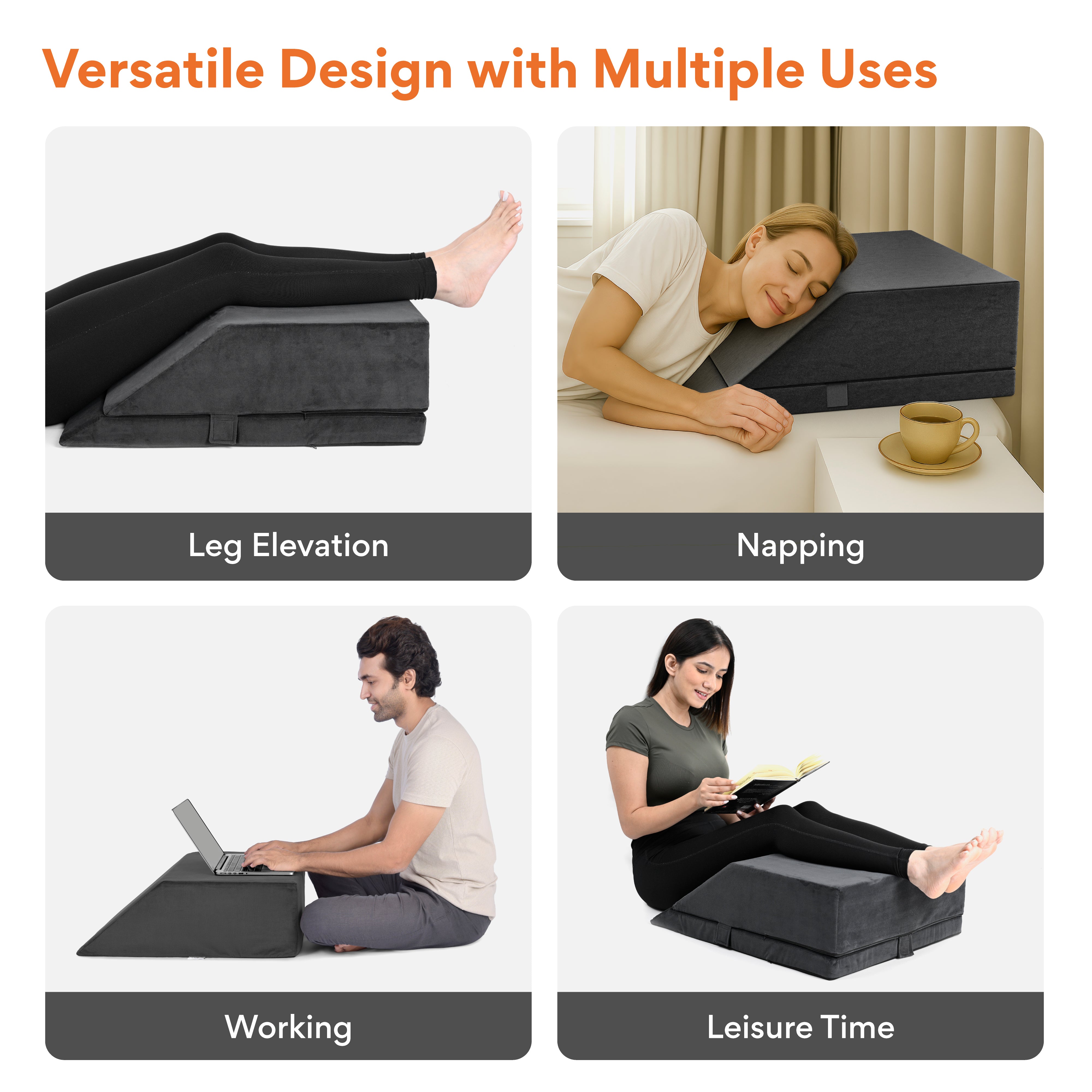 Adjustable Leg Elevator Pillow for Leg, Hip & Knee Pain Relief