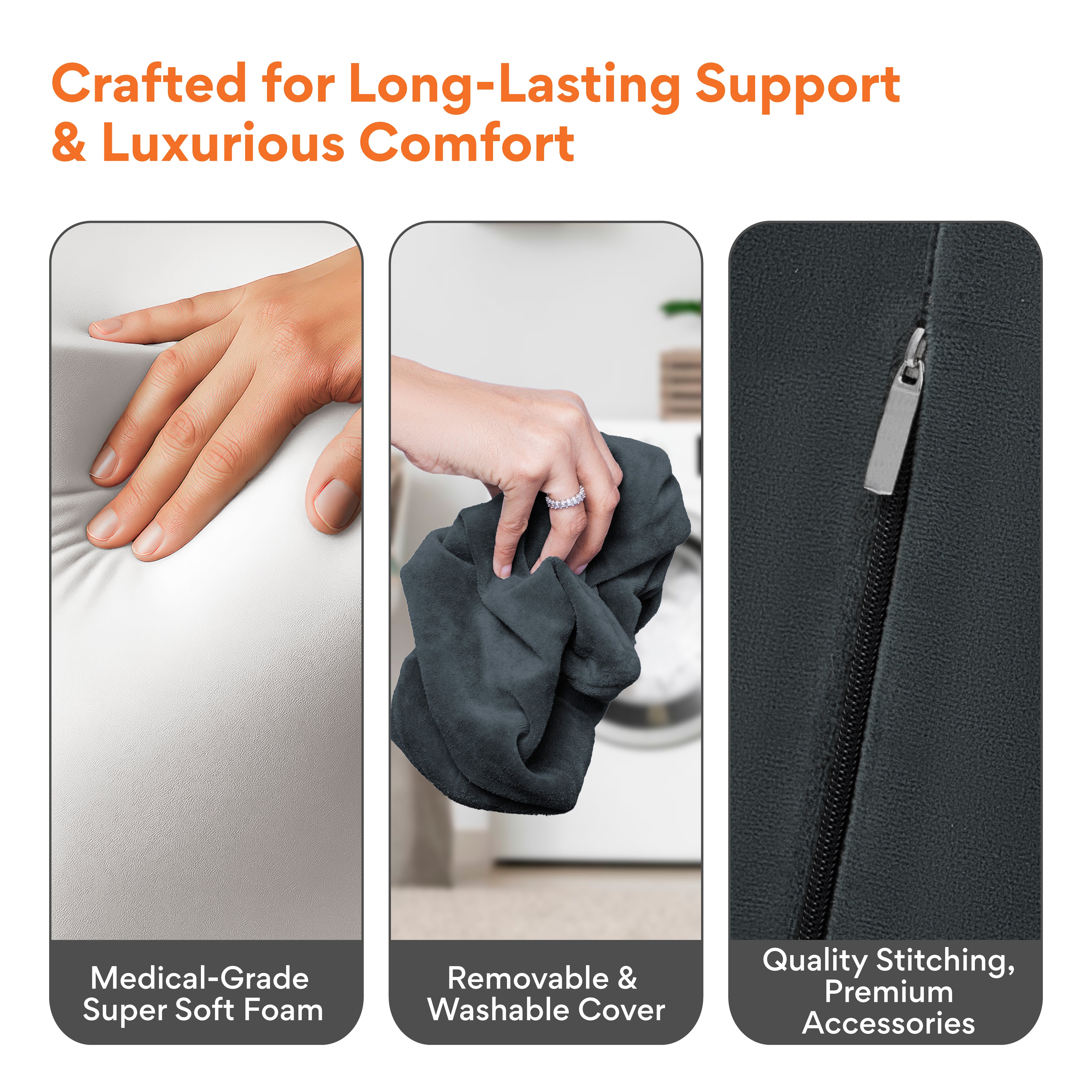 Adjustable Leg Elevator Pillow for Leg, Hip & Knee Pain Relief