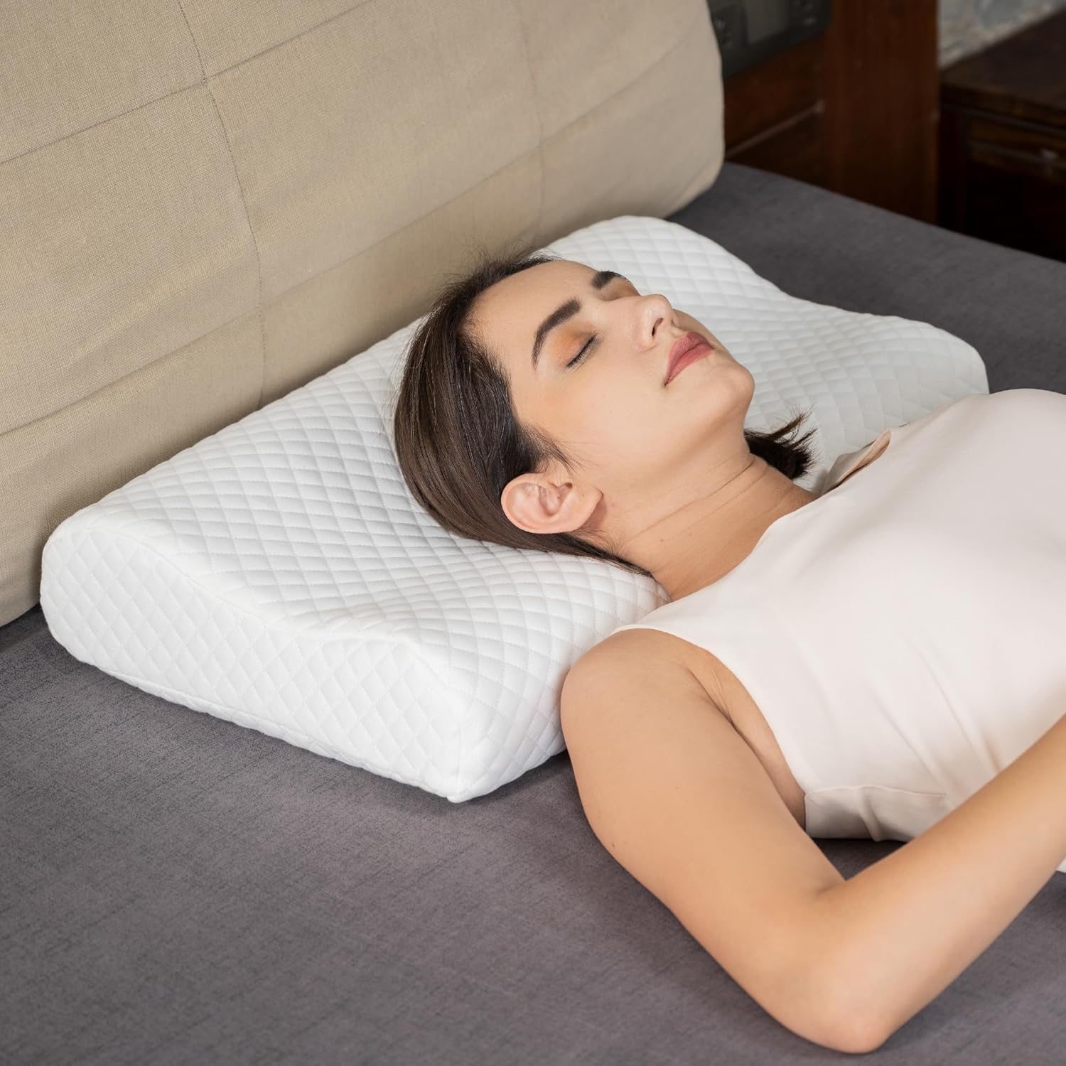 Buy Memory Foam Contoured Cervical Pillow for Neck Pain Relief