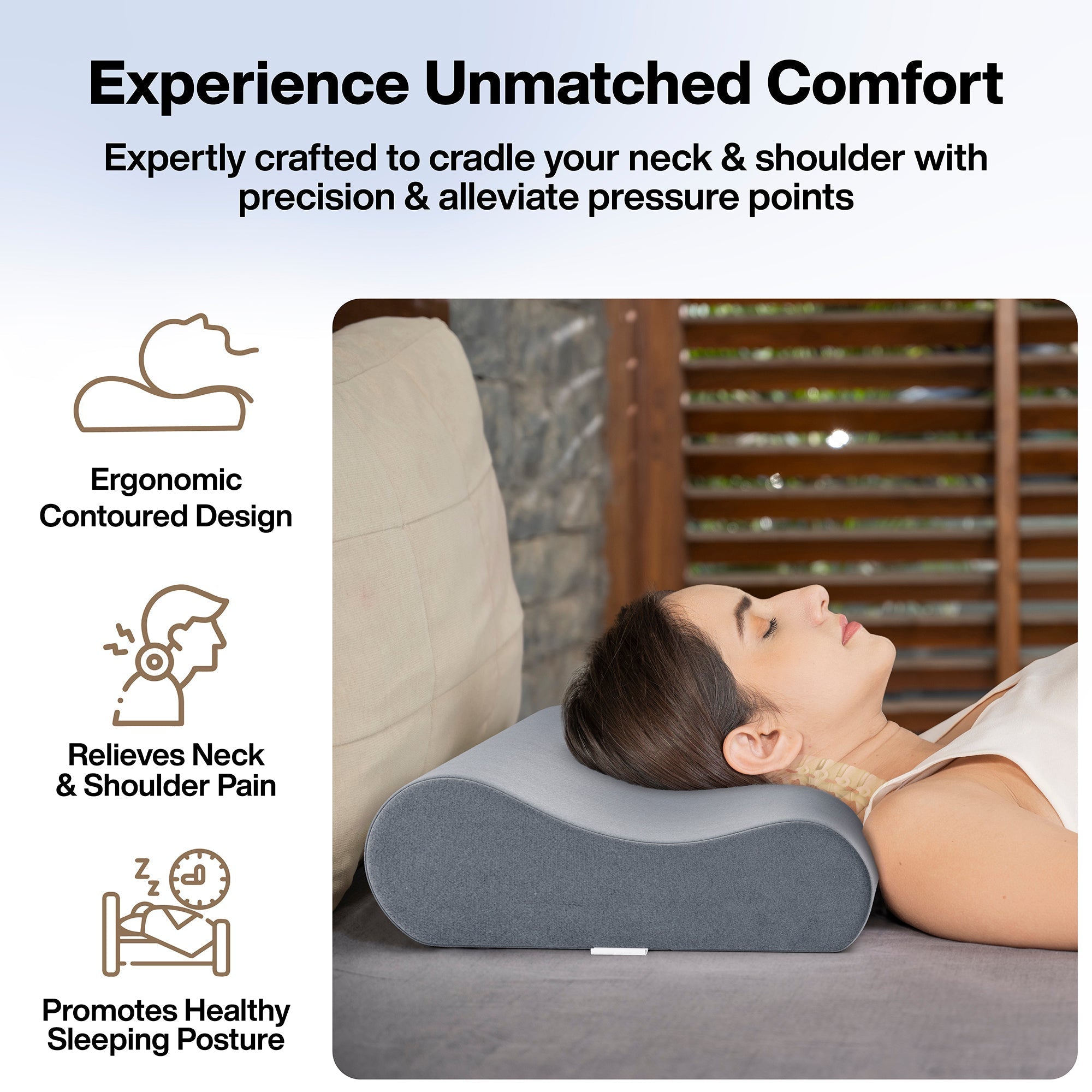 FOVERA Orthopedic Soft Contour Cervical Pillow
