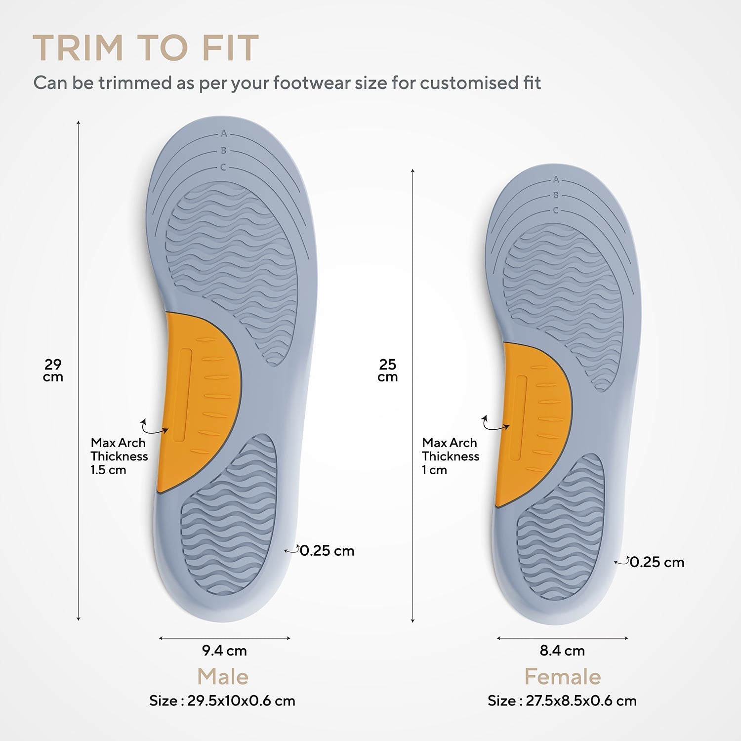 Arch Support Gel Insole Pair