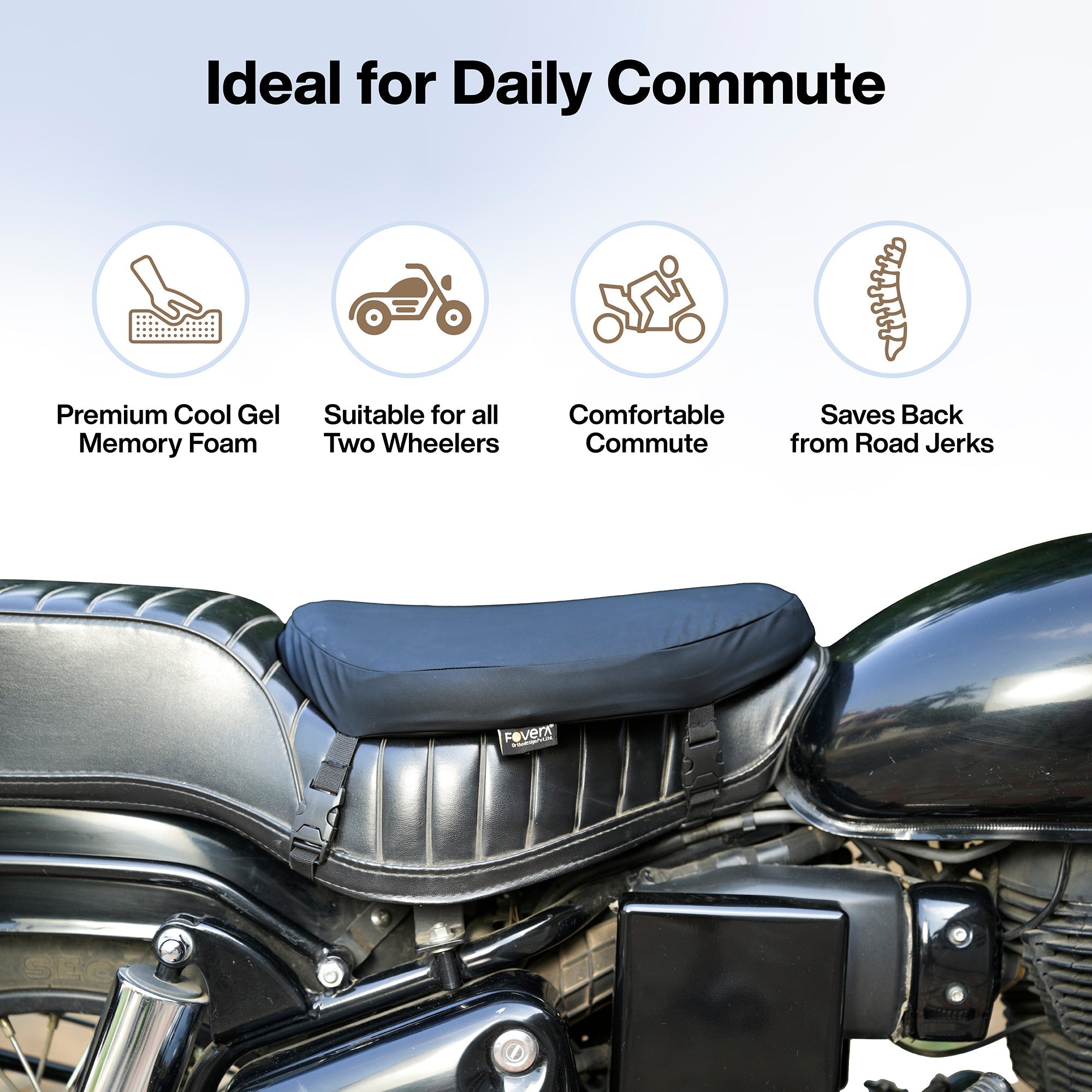 Memory Foam Motorcycle Seat Cushion