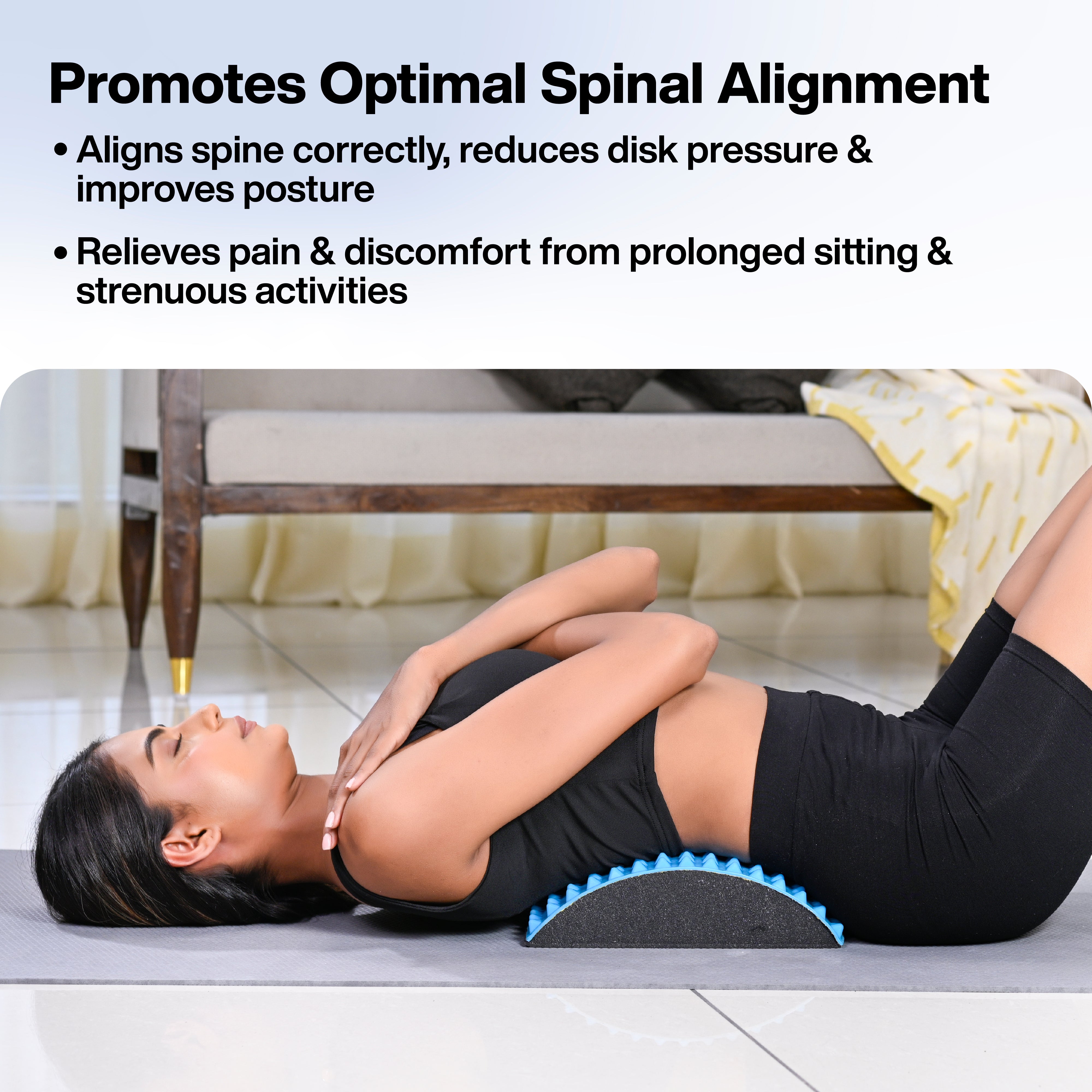 Gel Back Traction Lumbar Stretcher for Upper & Lower Muscle Pain Relief