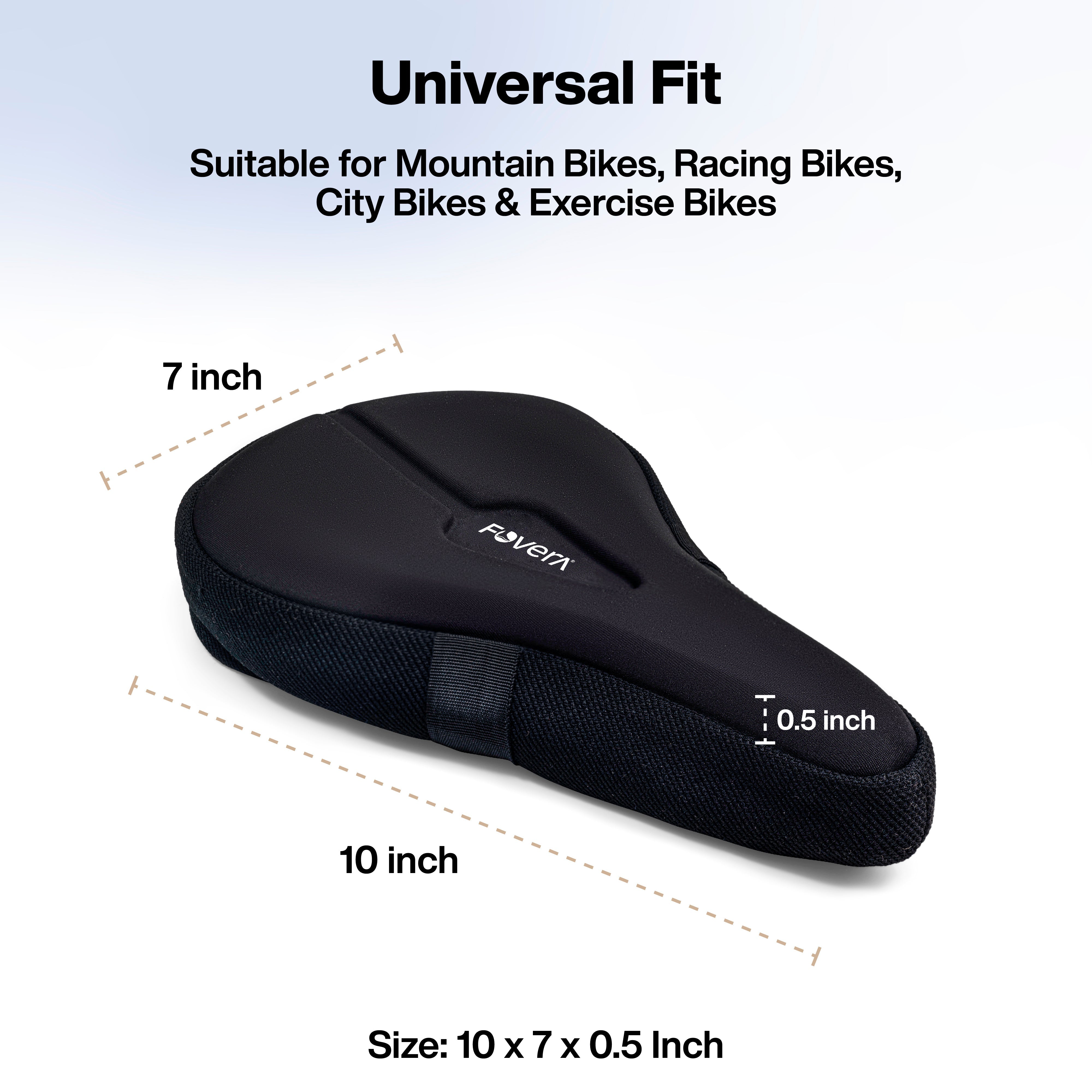 FOVERA Gel Bicycle Saddle Seat Cushion Cover