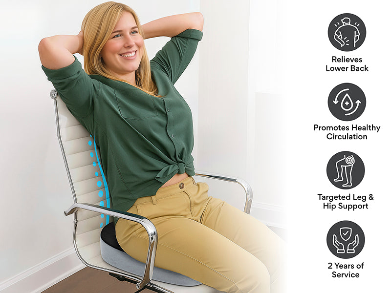 FOVERA Cool Gel Coccyx Seat Cushion – Cool Comfort for Tailbone Relief