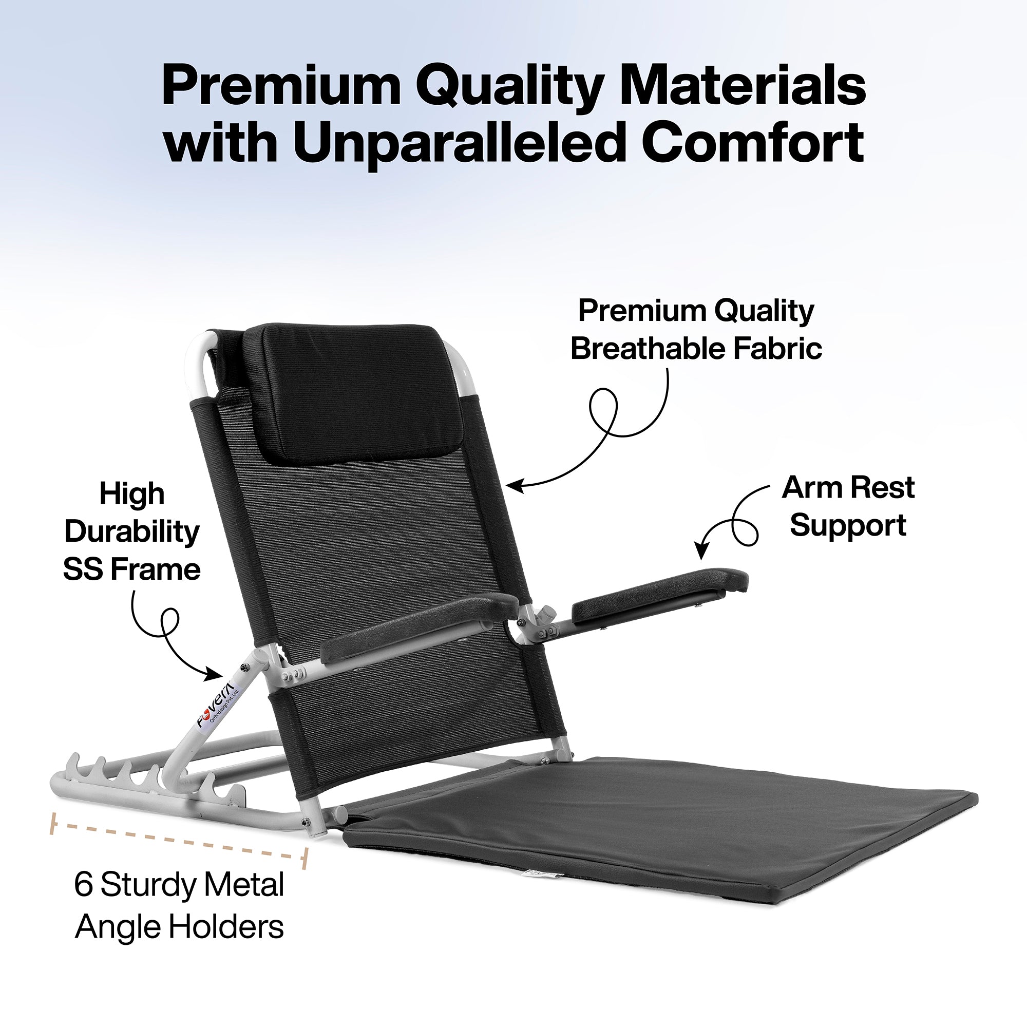 Adjustable Hospital Back Support for Bed with Arm Rest (Advanced)