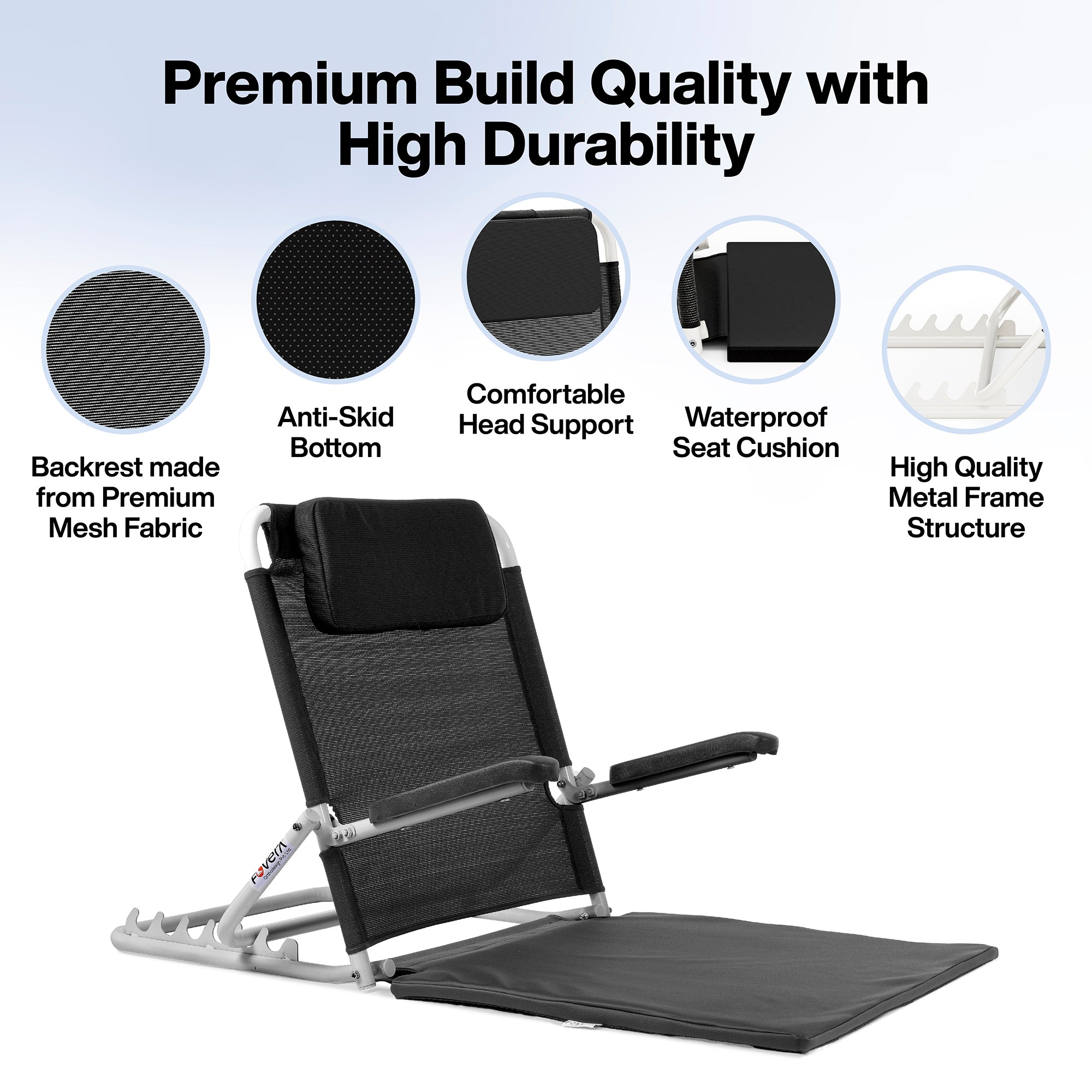 Adjustable Hospital Back Support for Bed with Arm Rest (Advanced)