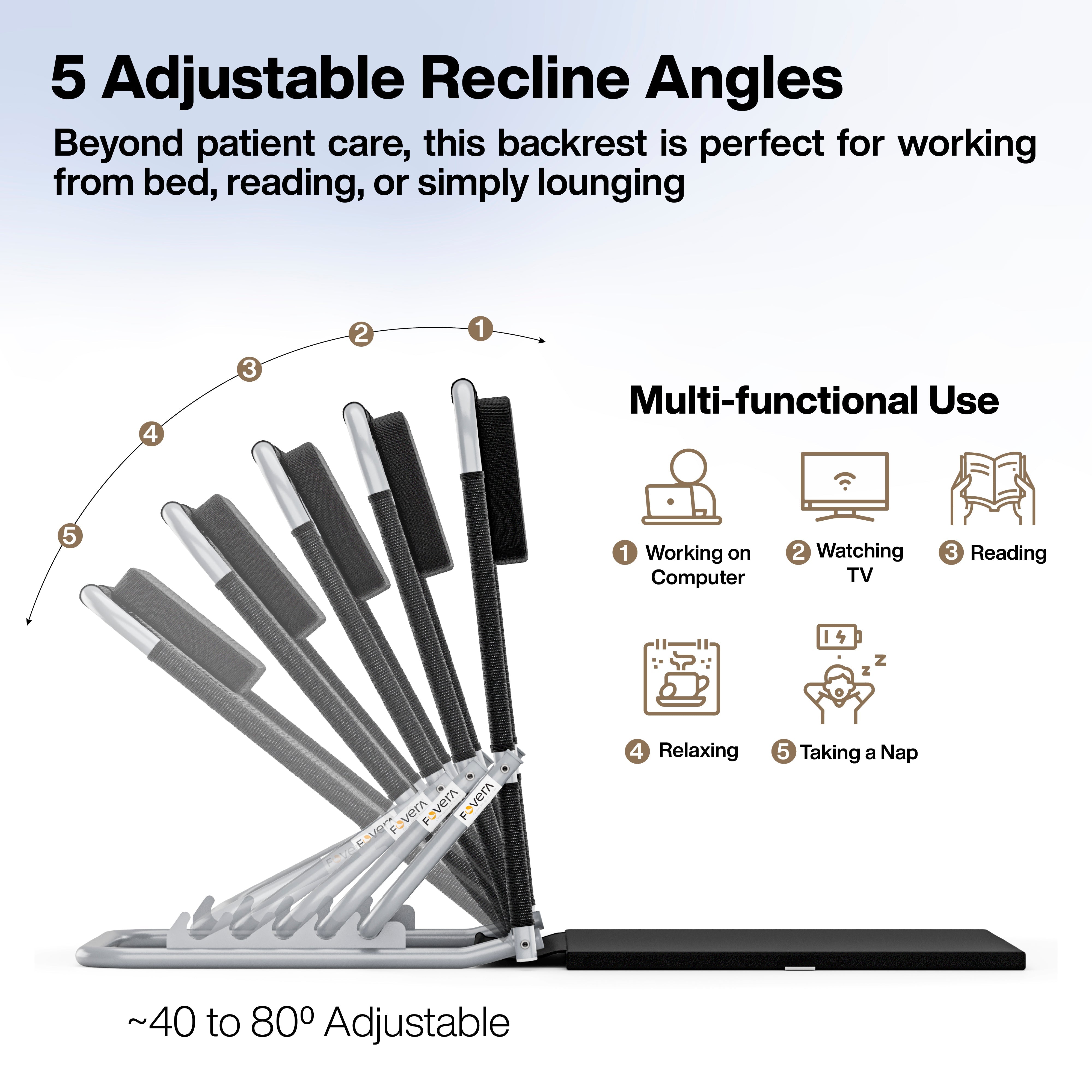Adjustable Hospital Back Support for Bed (Classic)
