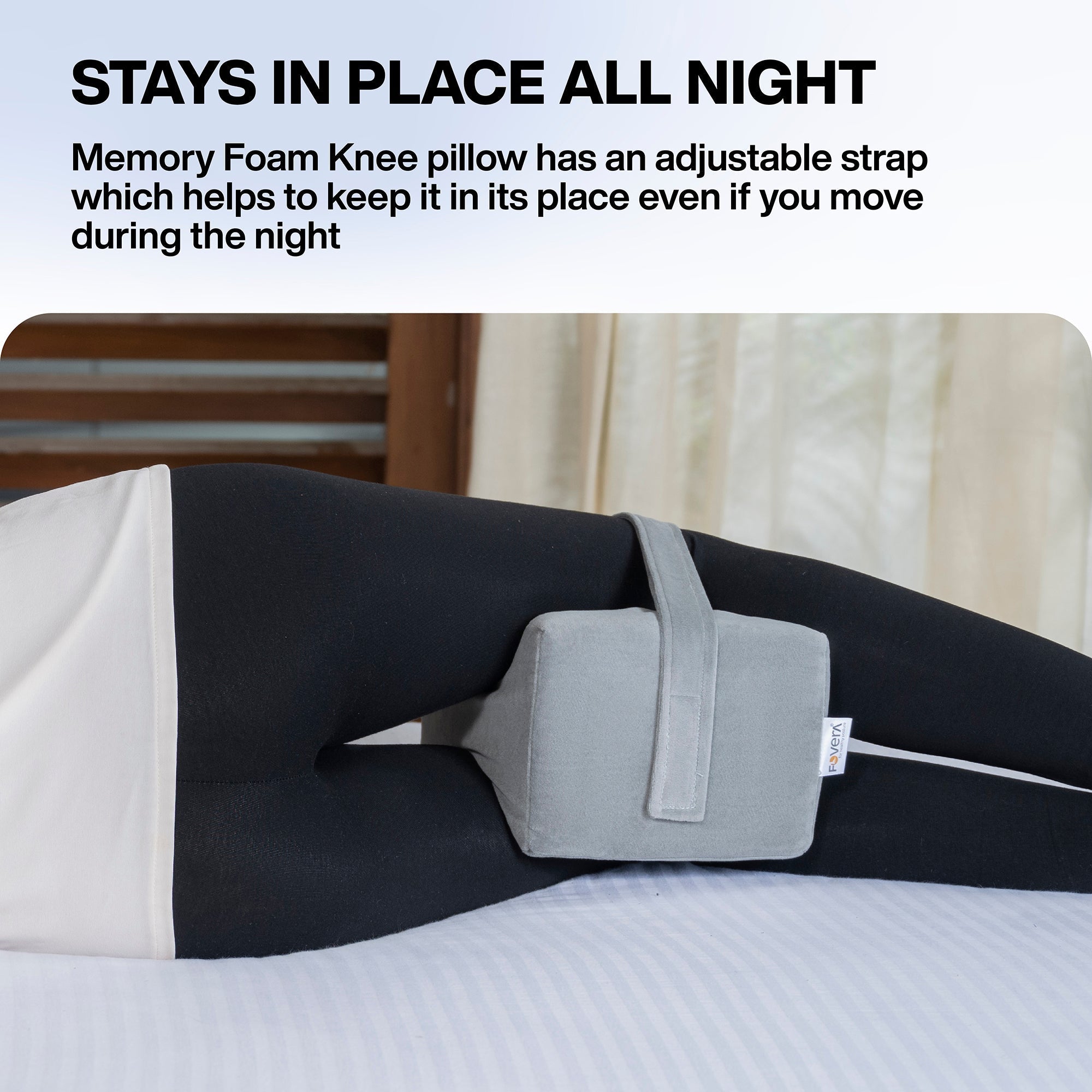 Orthopedic Cool Gel Memory Foam Knee Pillow for Side Sleepers