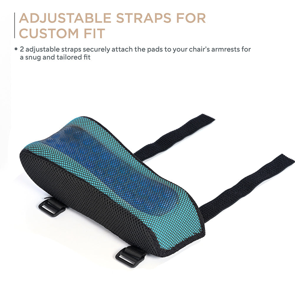 Gel and Memory Foam Armrest Pads for Office & Gaming Chair