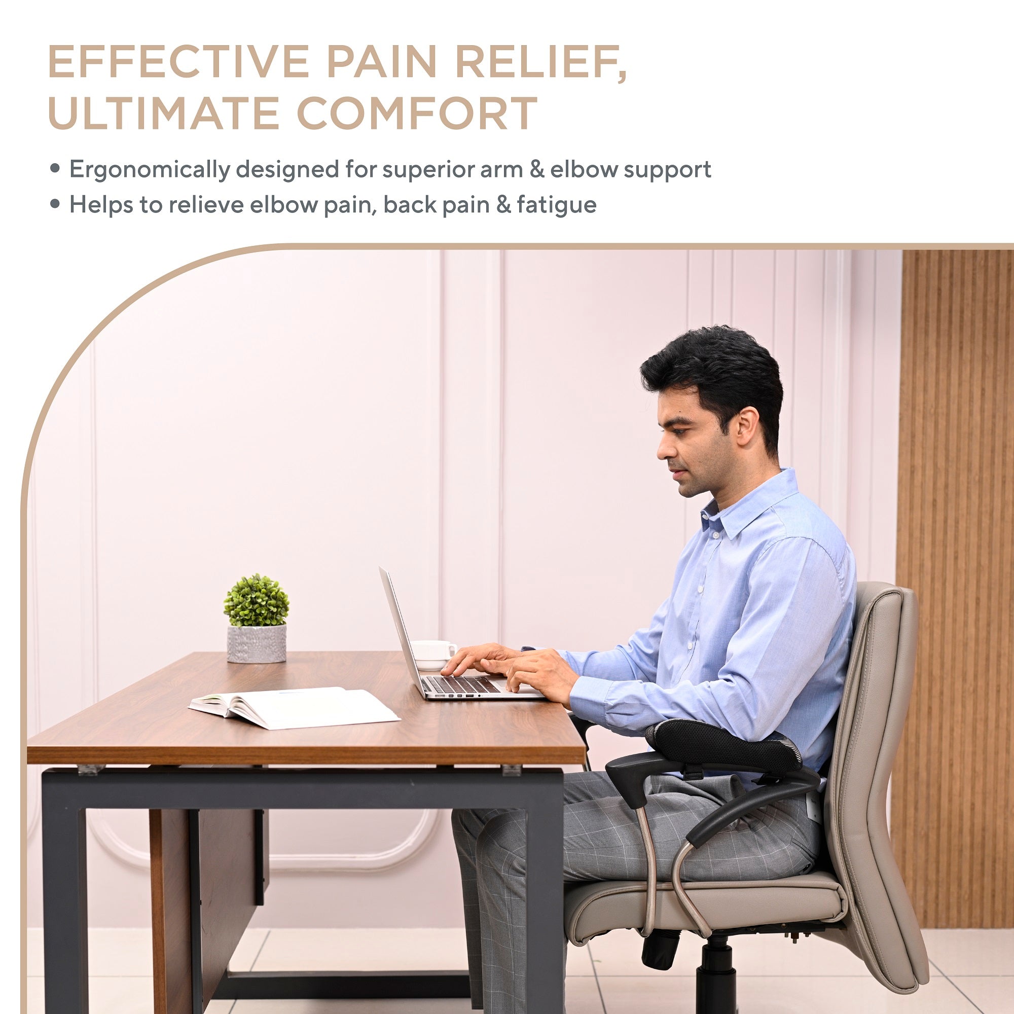 Gel and Memory Foam Armrest Pads for Office & Gaming Chair