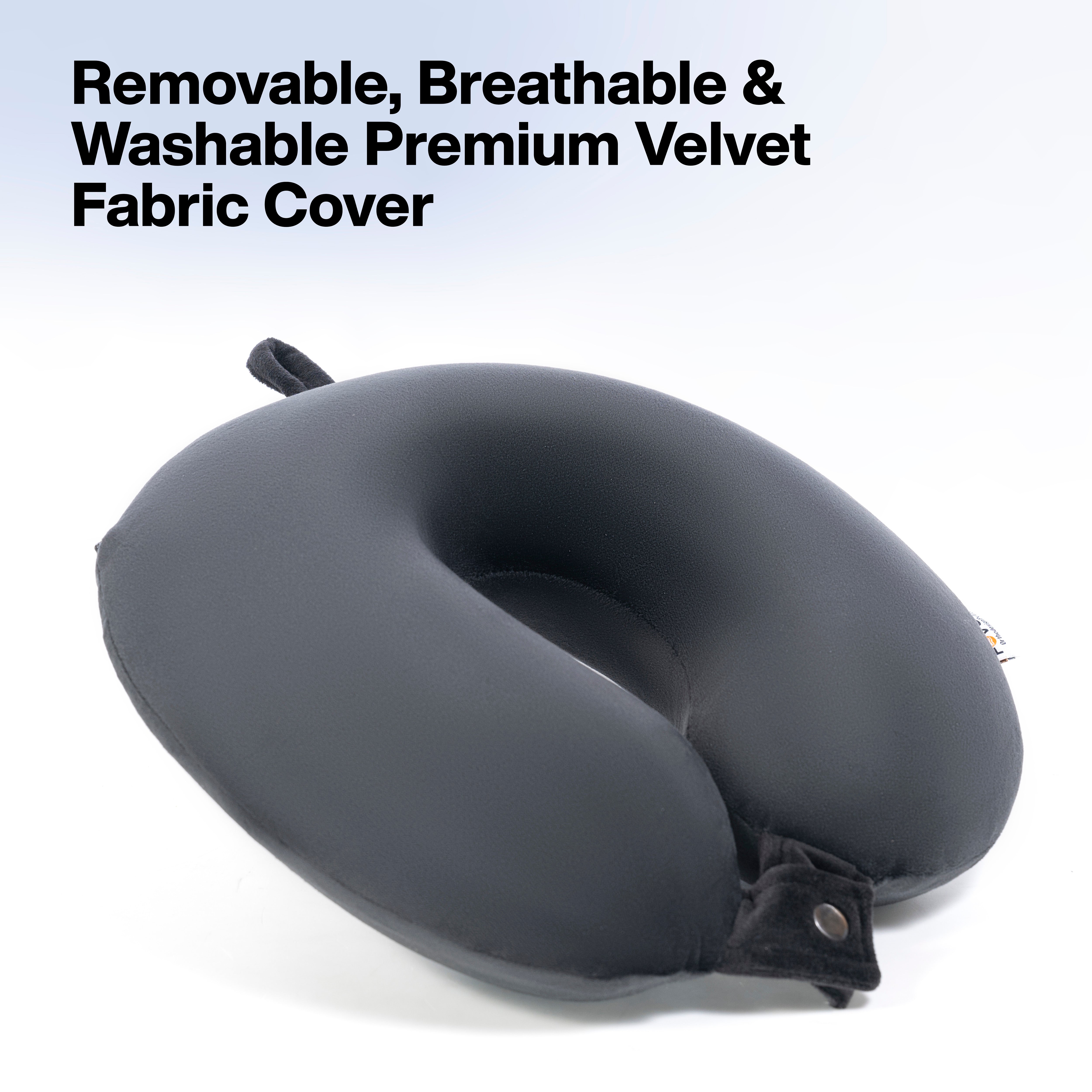 Memory Foam Neck Rest Pillow for Neck Support for Resting in Flight, Car, Train & Bus