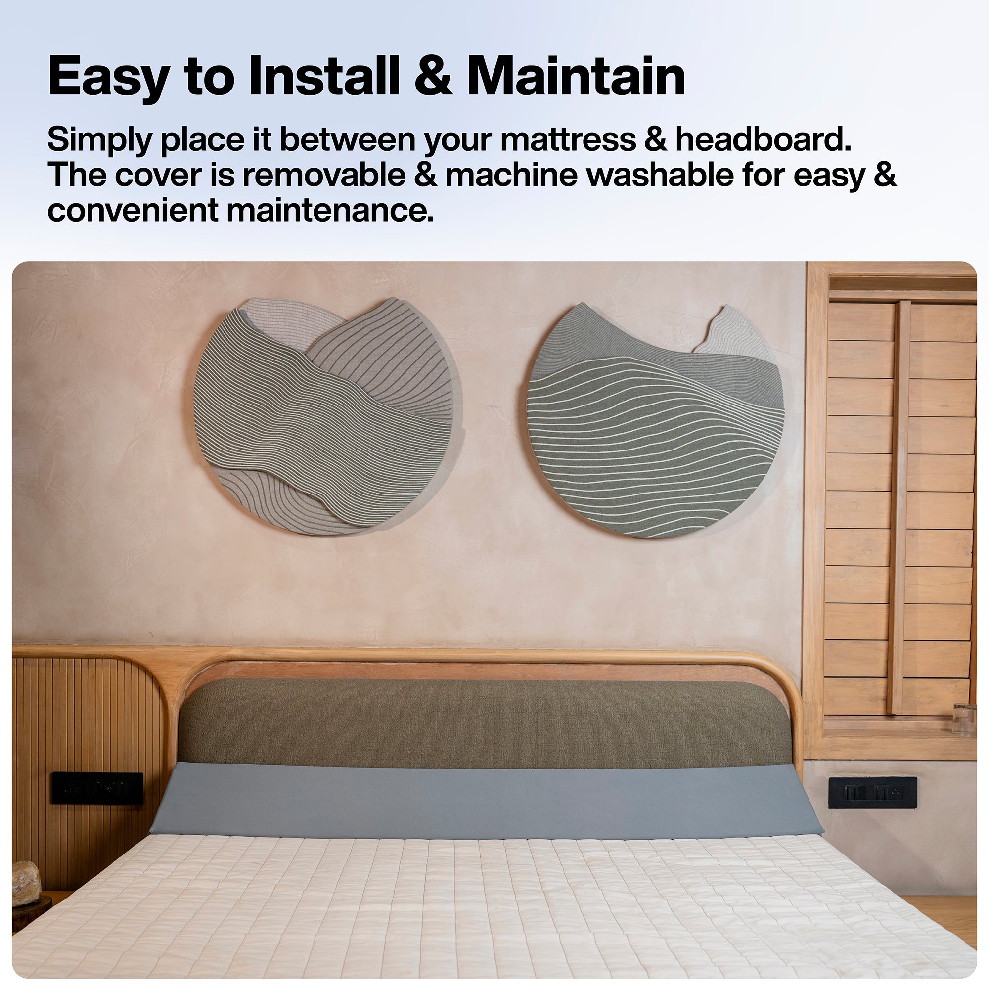 Bed Wedge Pillow for Headboard Gap for Filling Gap Between Headboard & Mattress