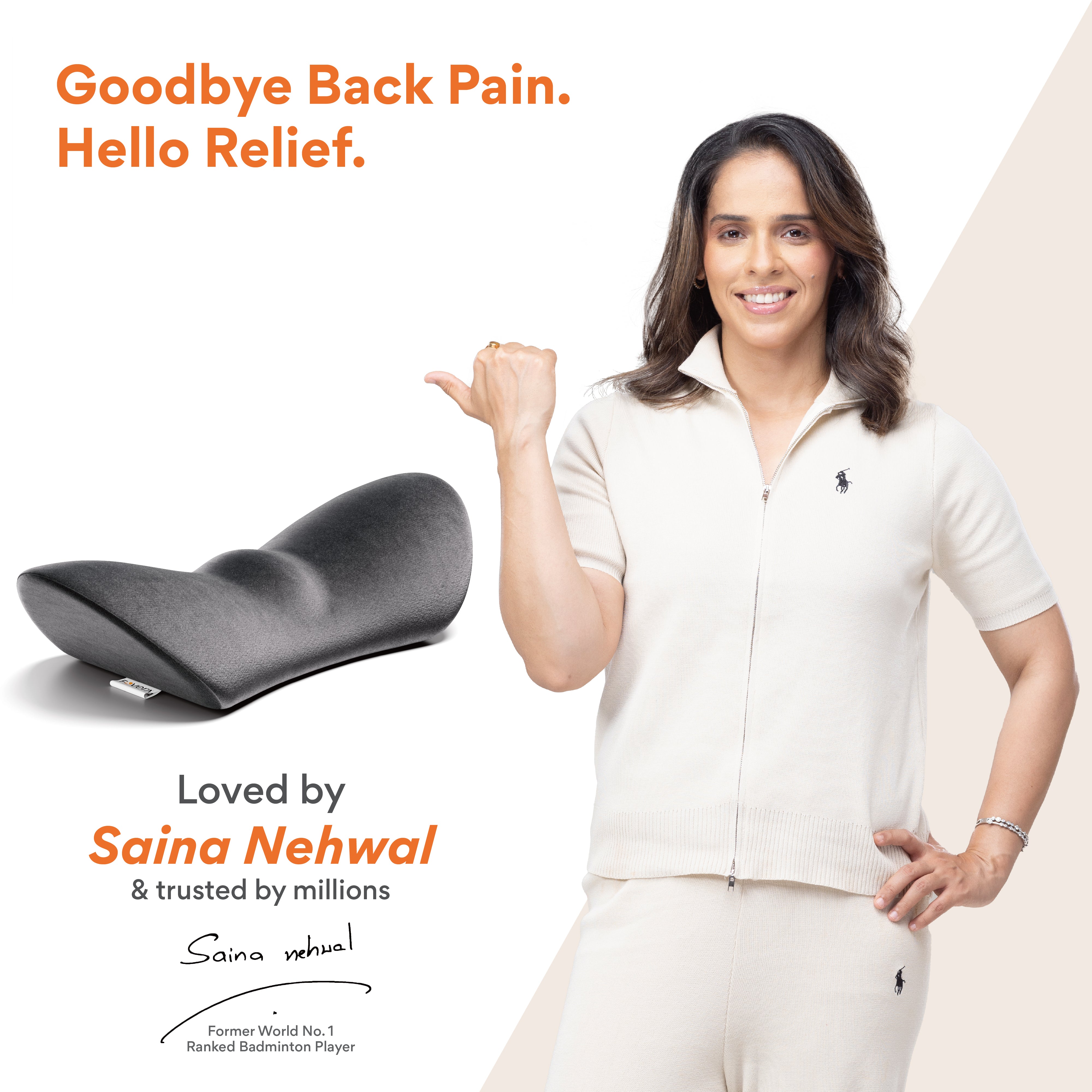 Cool Gel Memory Foam Contoured Lumbar Pillow for Sleeping