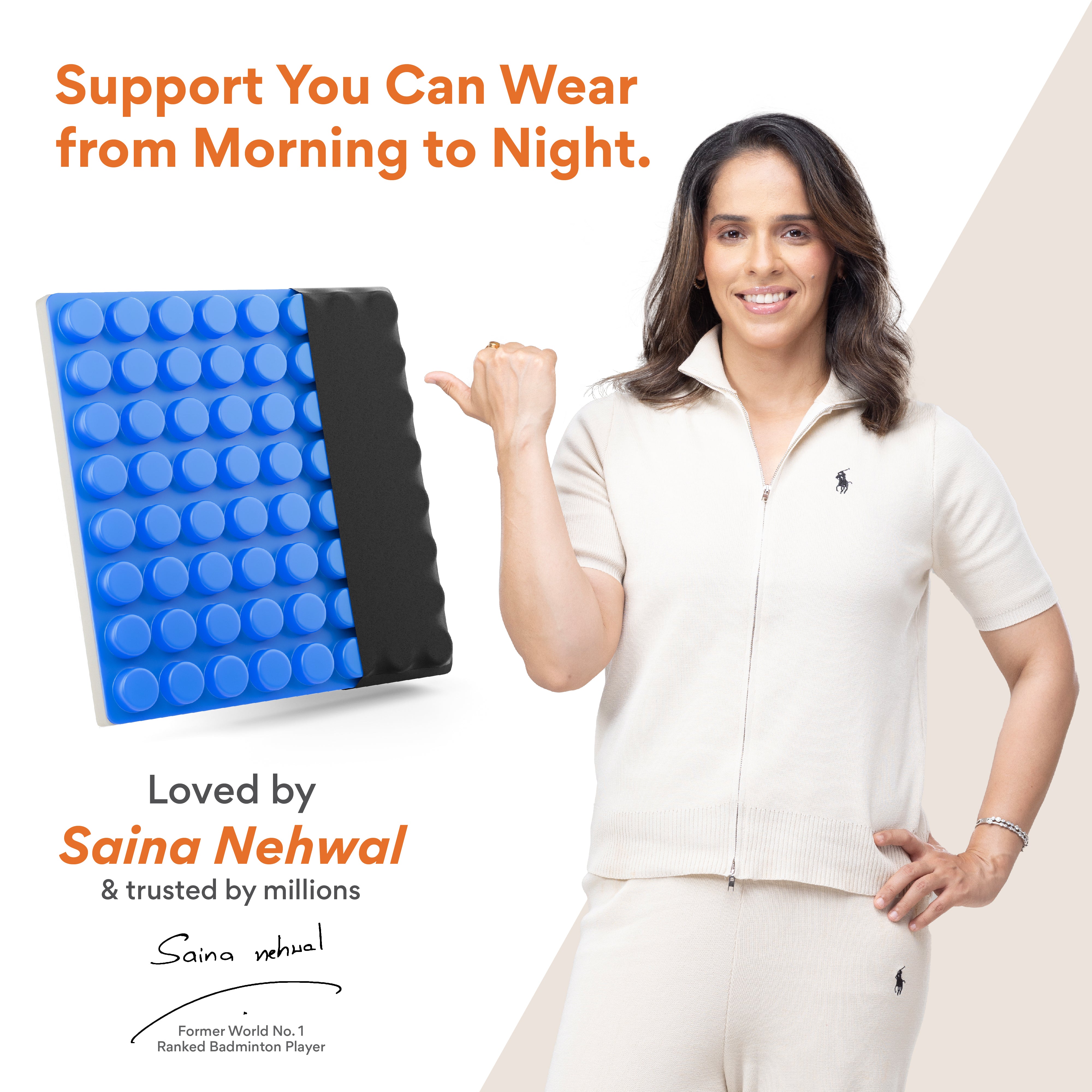 Premium Gel Seat Cushion - Prevents Pressure Sores, Sciatica & Coccyx/Tailbone Pain