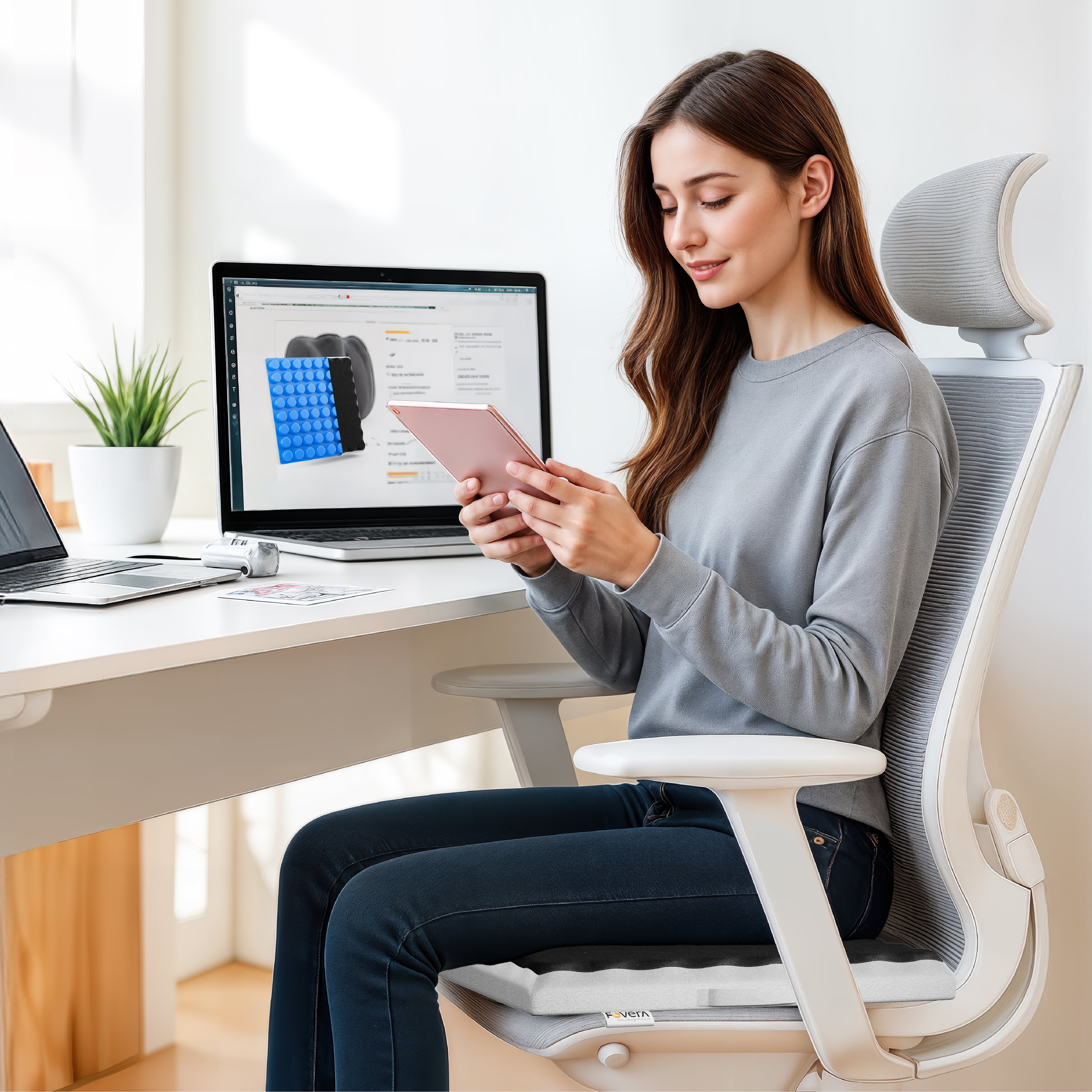 Premium Gel Seat Cushion - Prevents Pressure Sores, Sciatica & Coccyx/Tailbone Pain