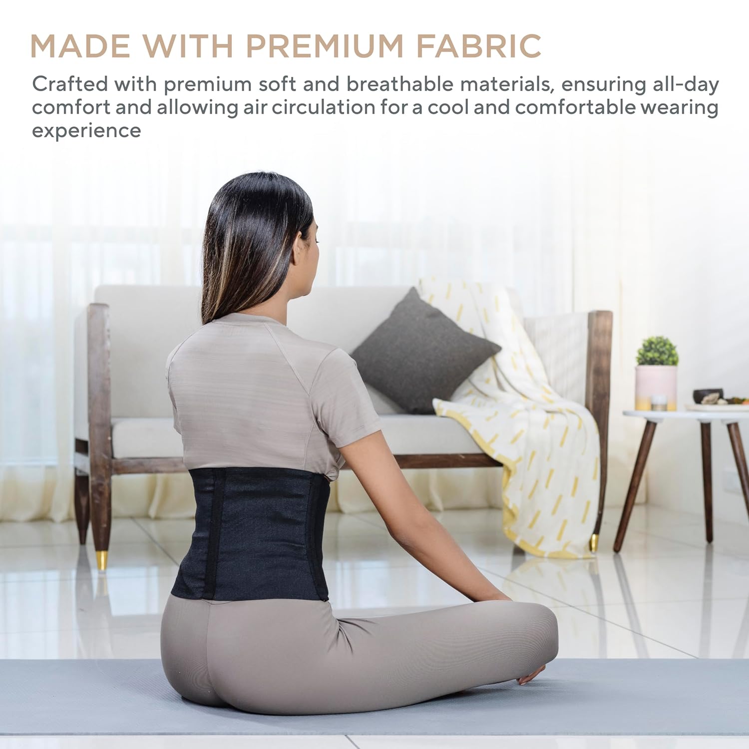 Abdominal Belt (9 Inch) for Lower Back Pain Relief, Slimming Waist, Post Delivery Tummy Reduction