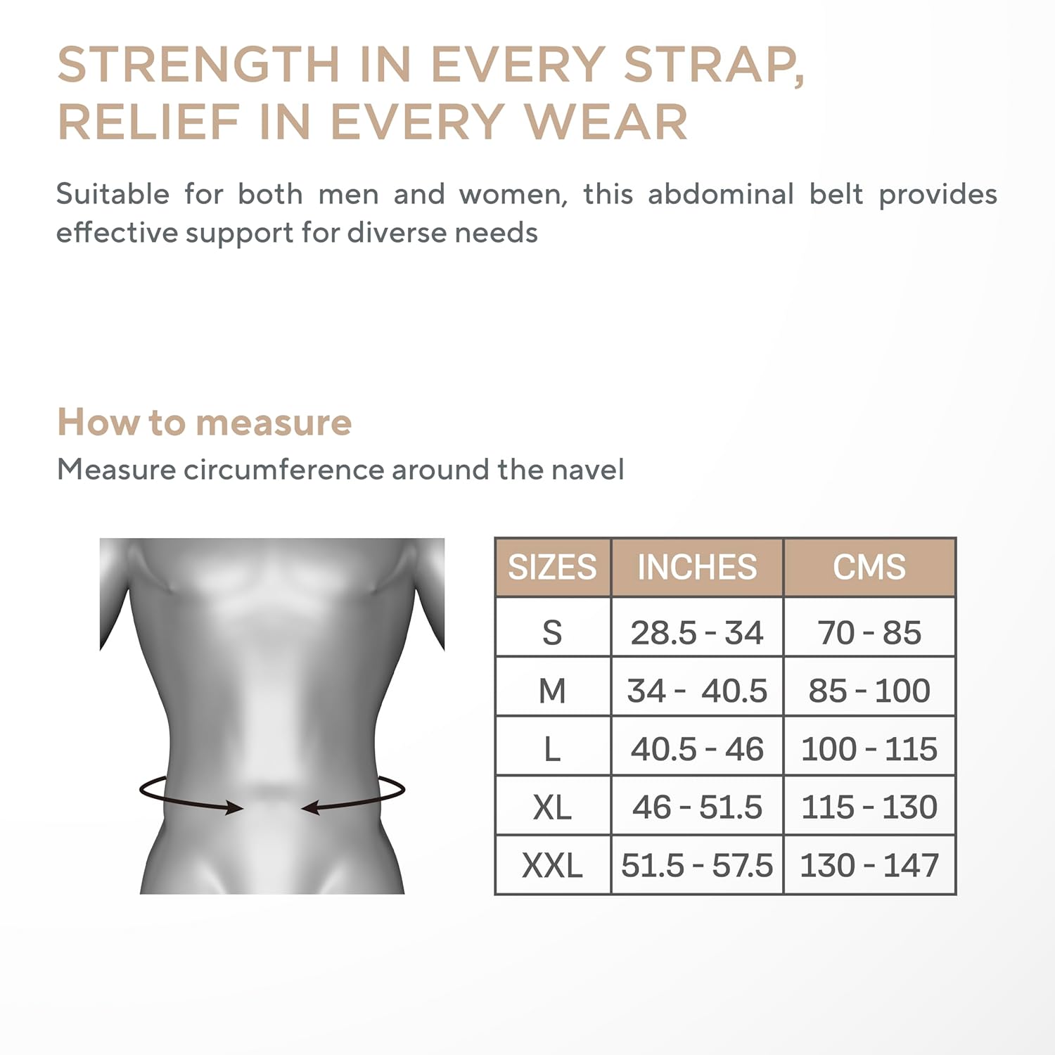 Abdominal Belt (9 Inch) for Lower Back Pain Relief, Slimming Waist, Post Delivery Tummy Reduction