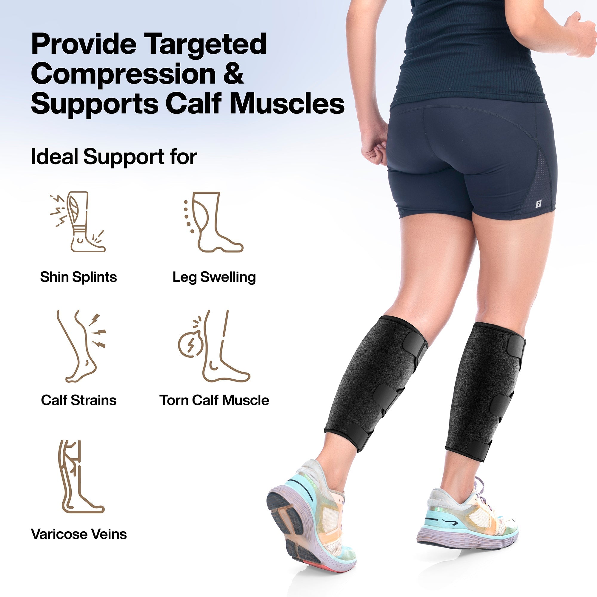 FOVERA Adjustable Calf Support Brace