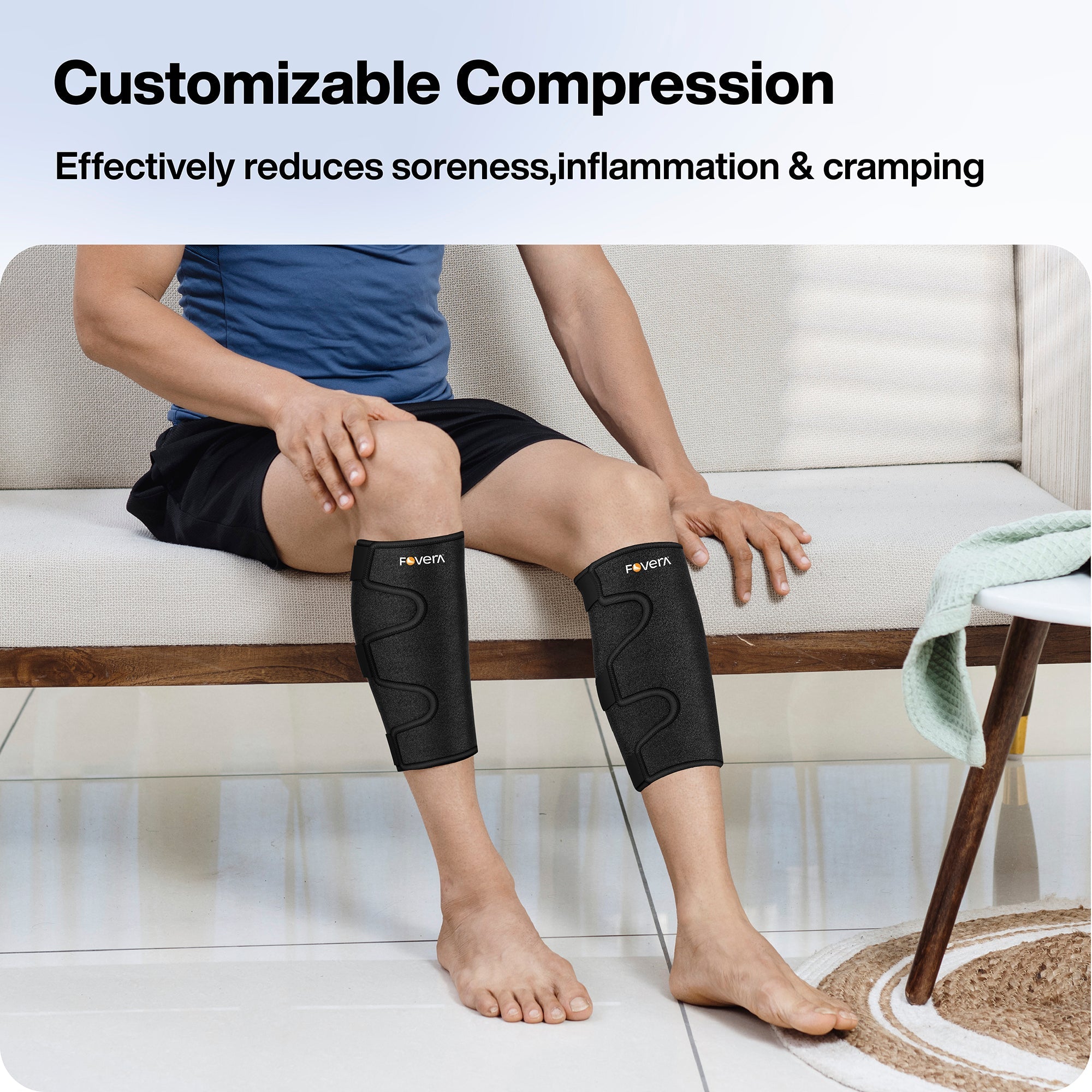 FOVERA Adjustable Calf Support Brace