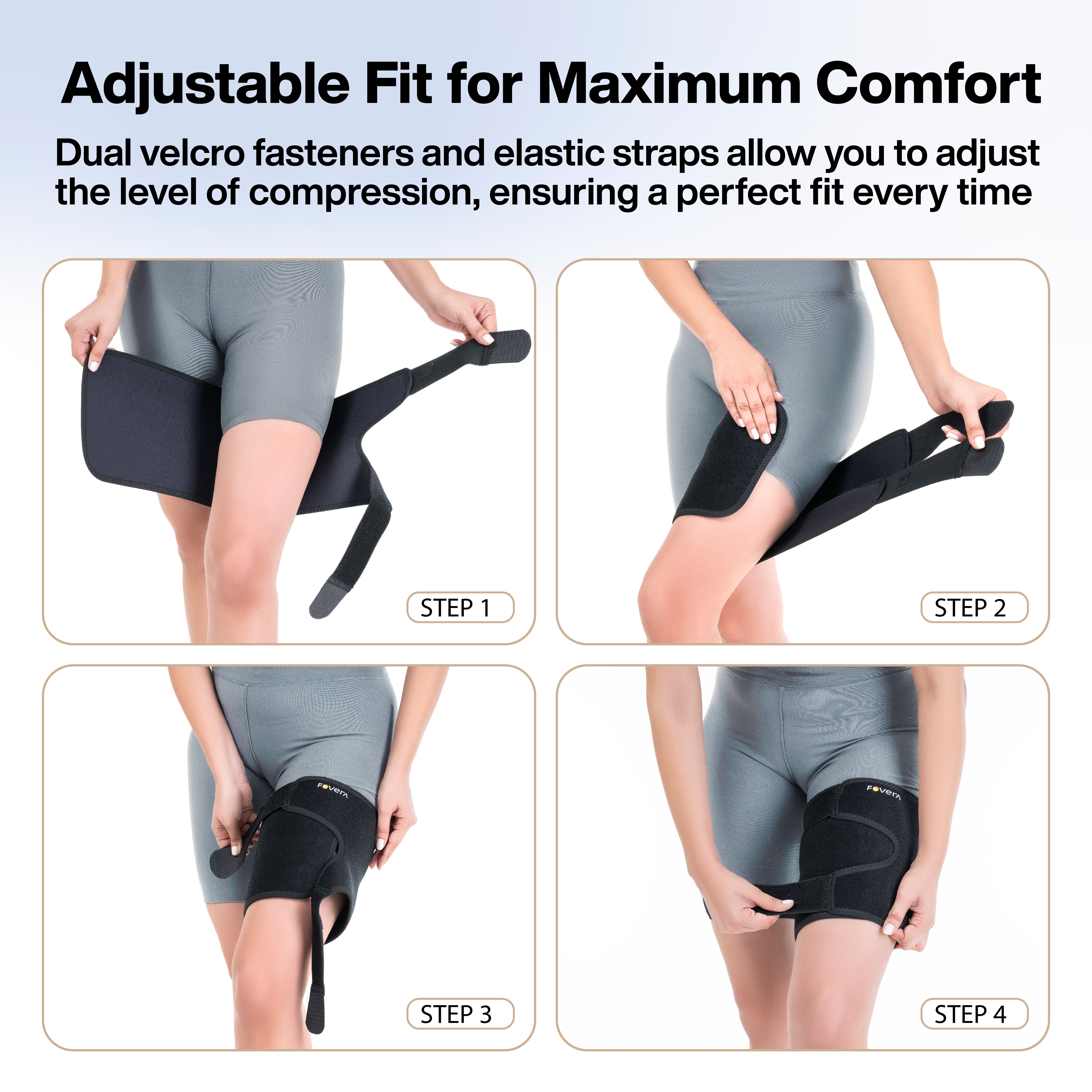 Adjustable Thigh Support Brace - Hamstring Quad Wrap